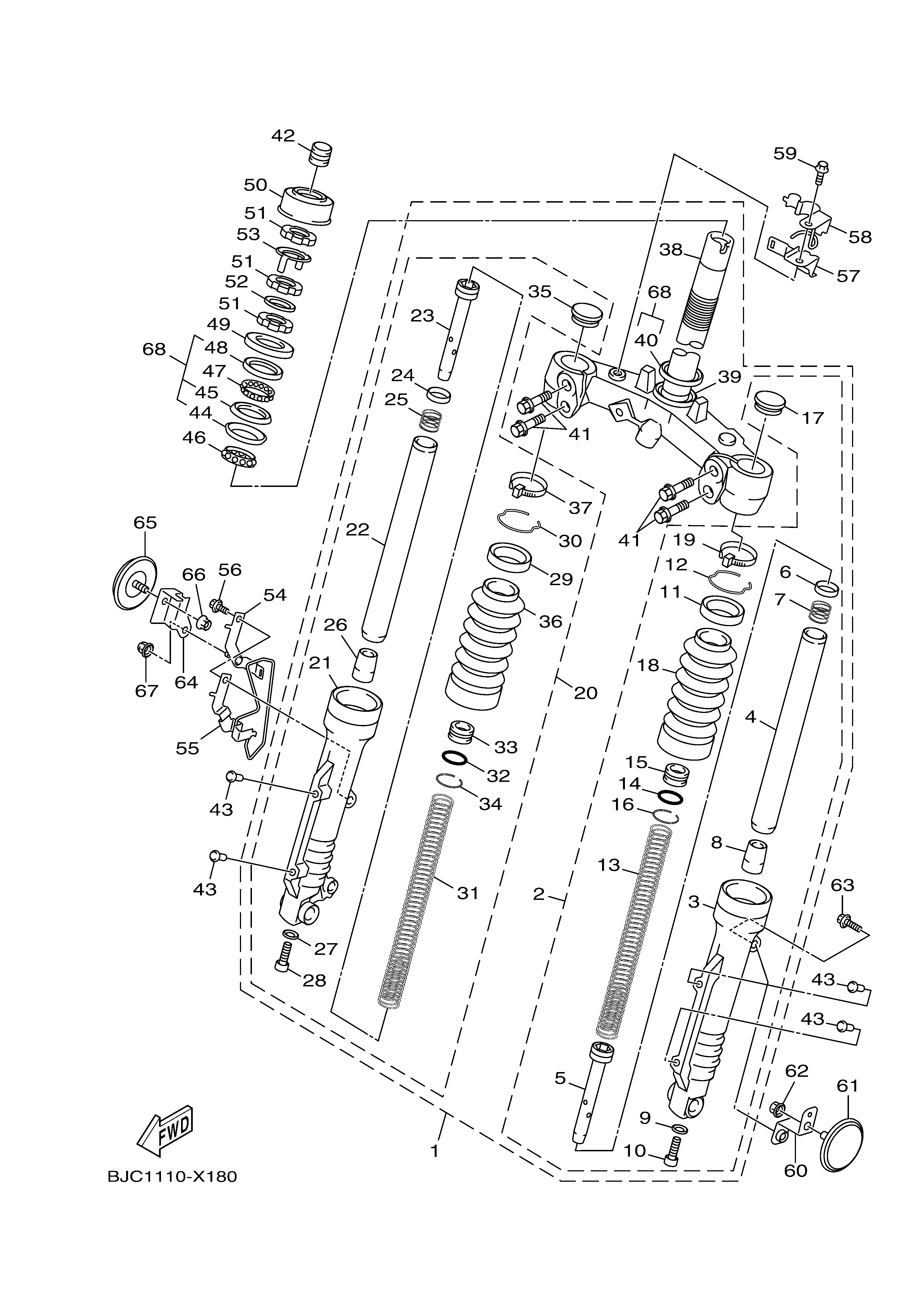 FRONT FORK Despieces