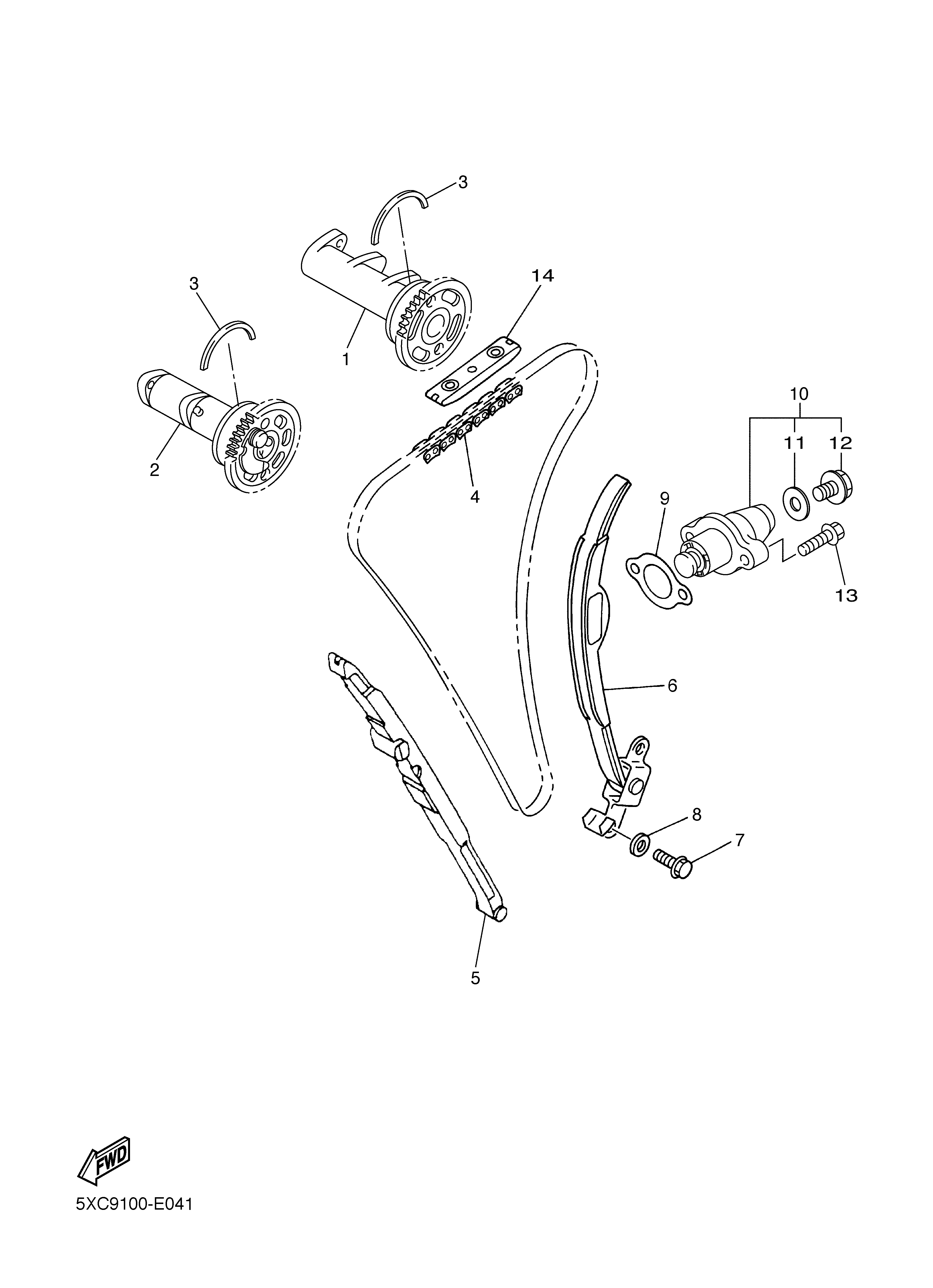 CAMSHAFT CHAIN Exploded diagrams