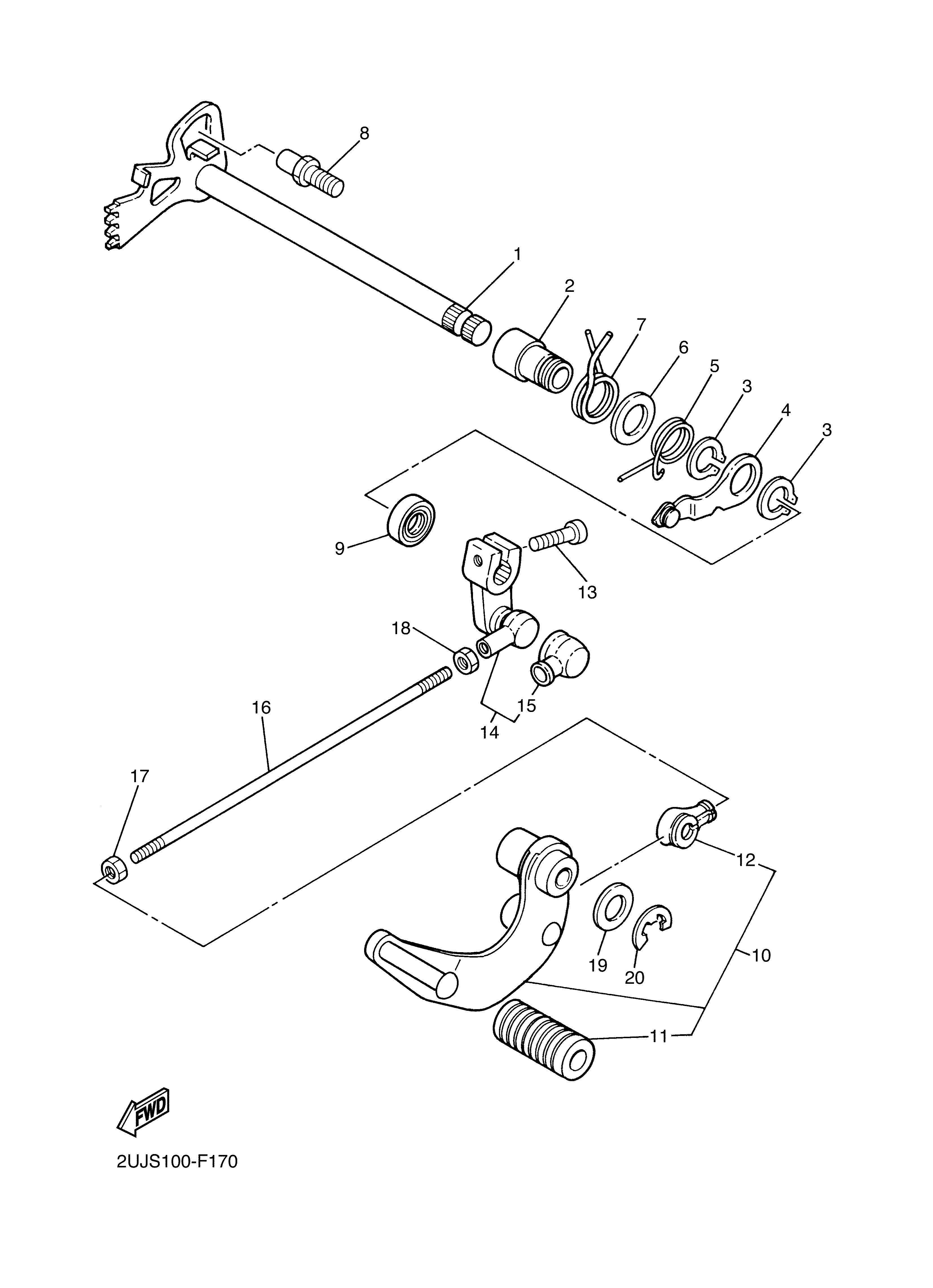 SHIFT SHAFT ภาพแยกชิ้นส่วน