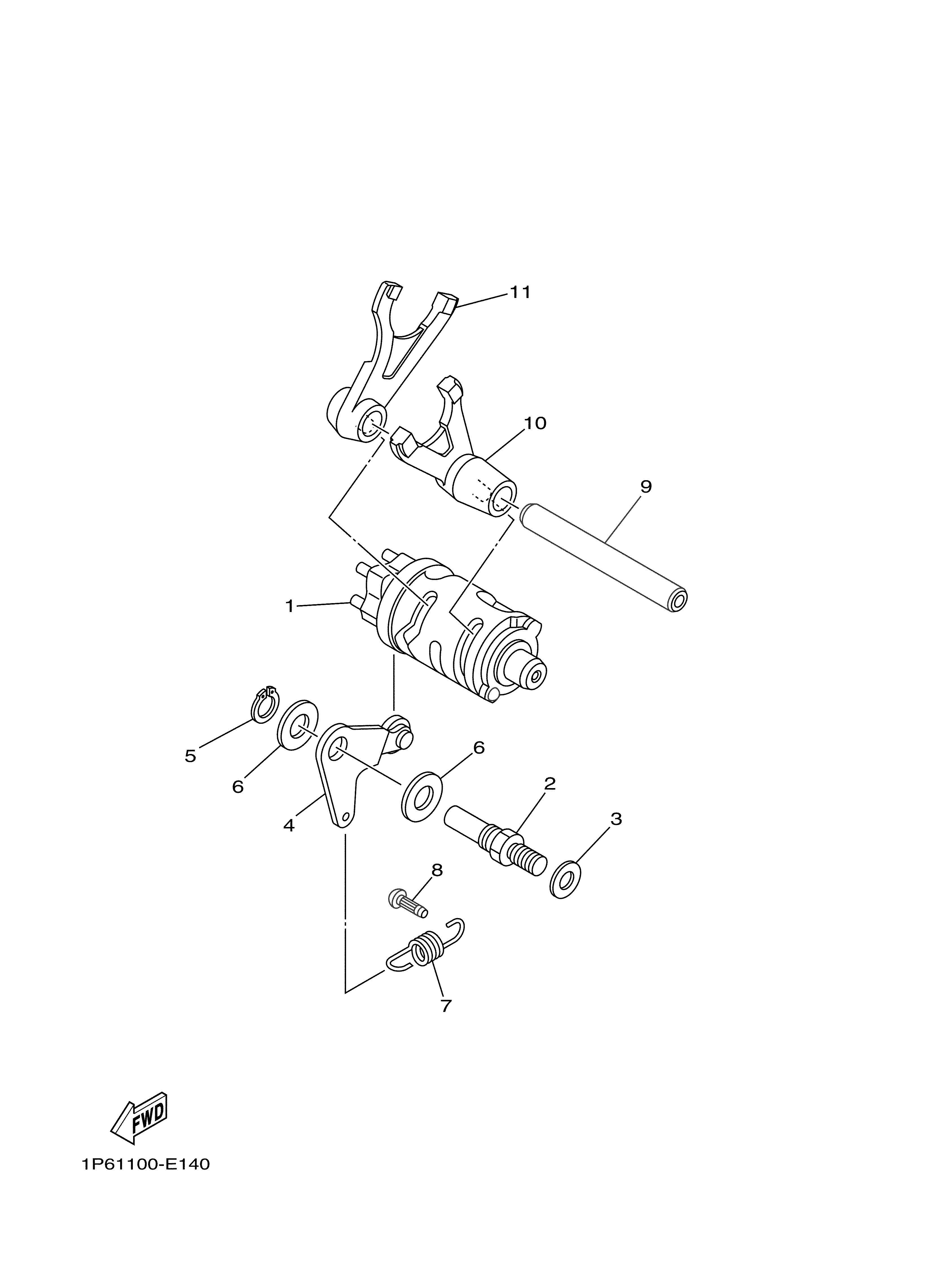 SHIFT CAM FORK ภาพแยกชิ้นส่วน