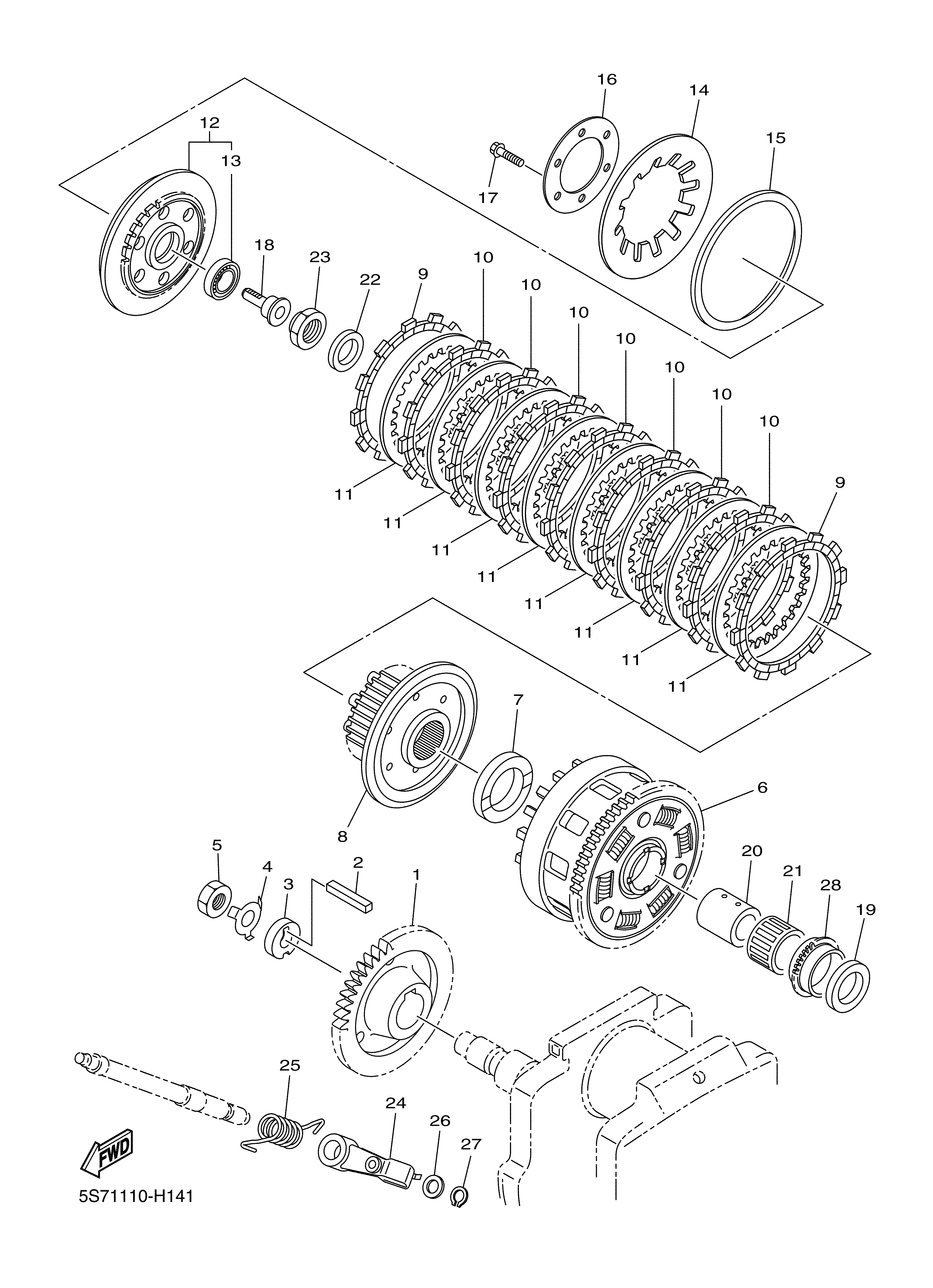 CLUTCH ภาพแยกชิ้นส่วน