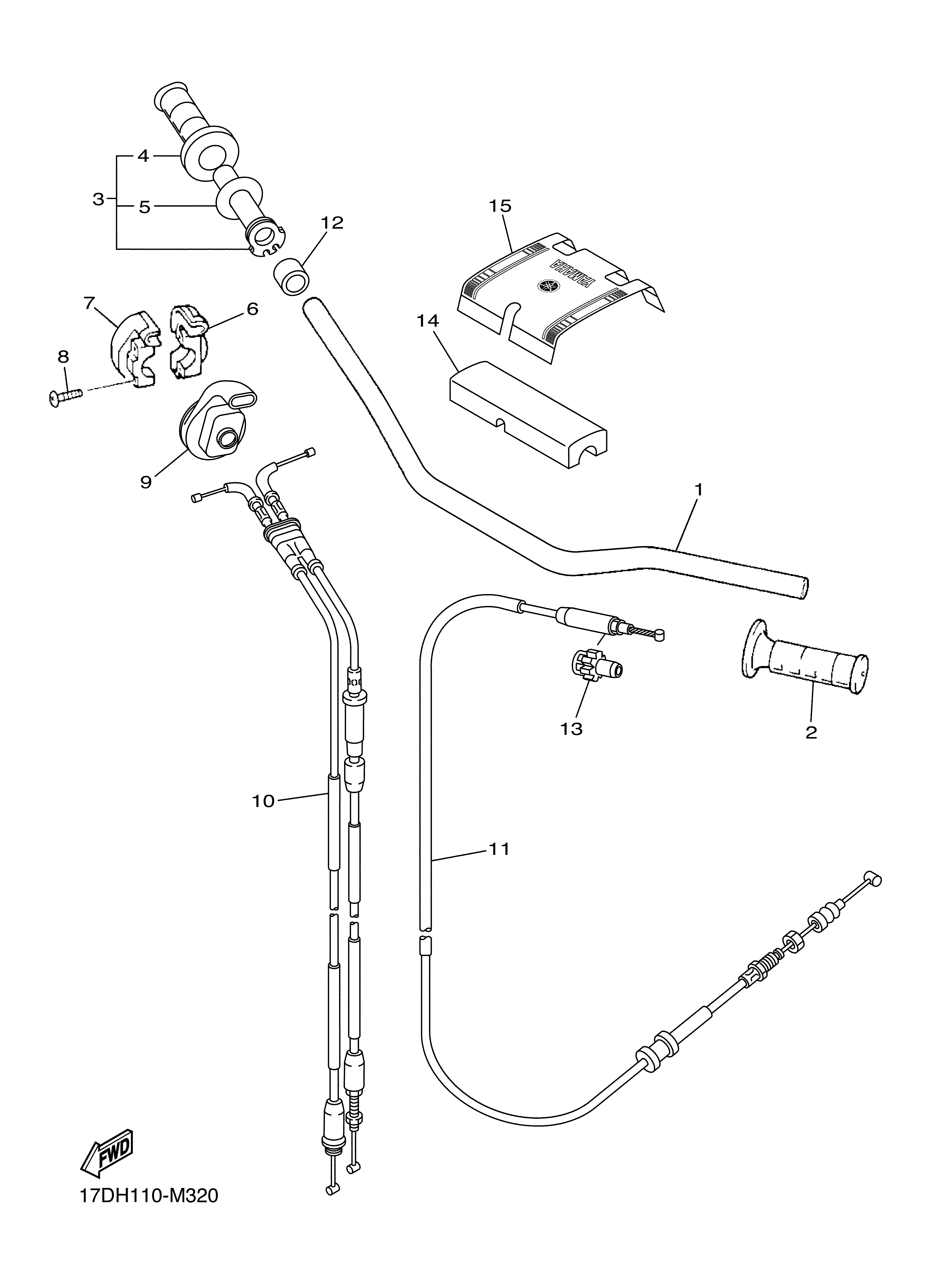 STEERING HANDLE CABLE Despieces