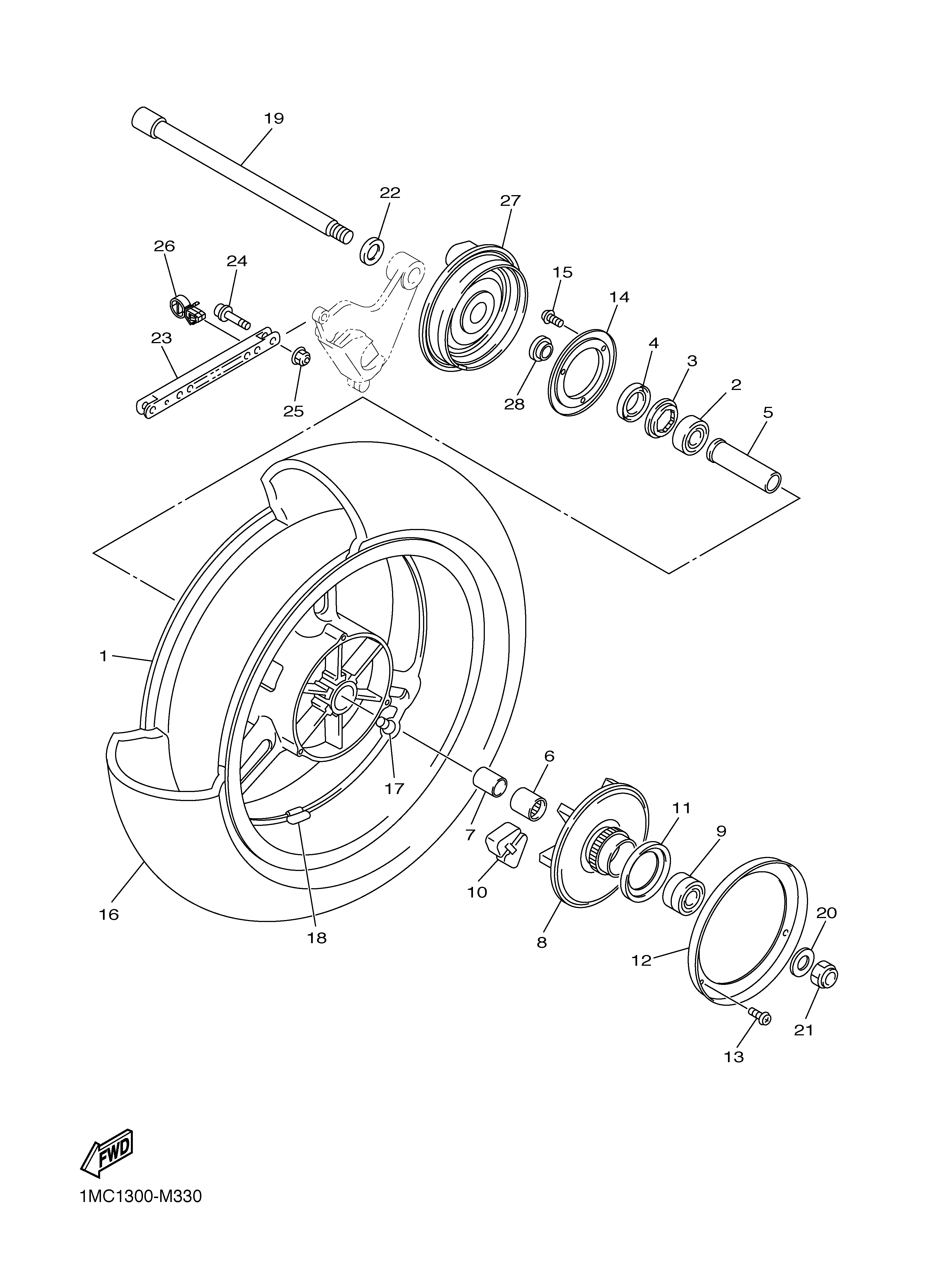 REAR WHEEL 爆炸图