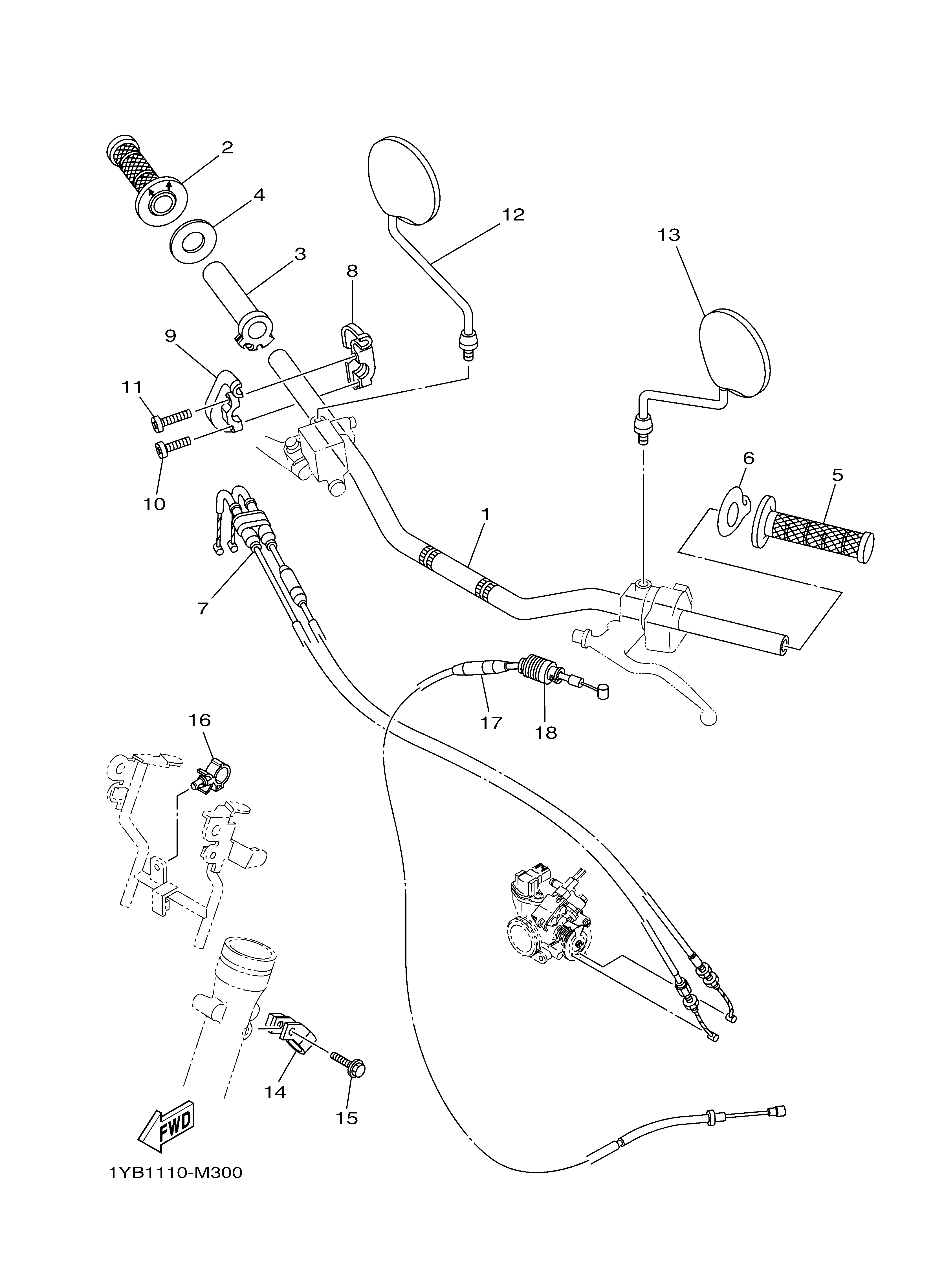 STEERING HANDLE CABLE Despieces