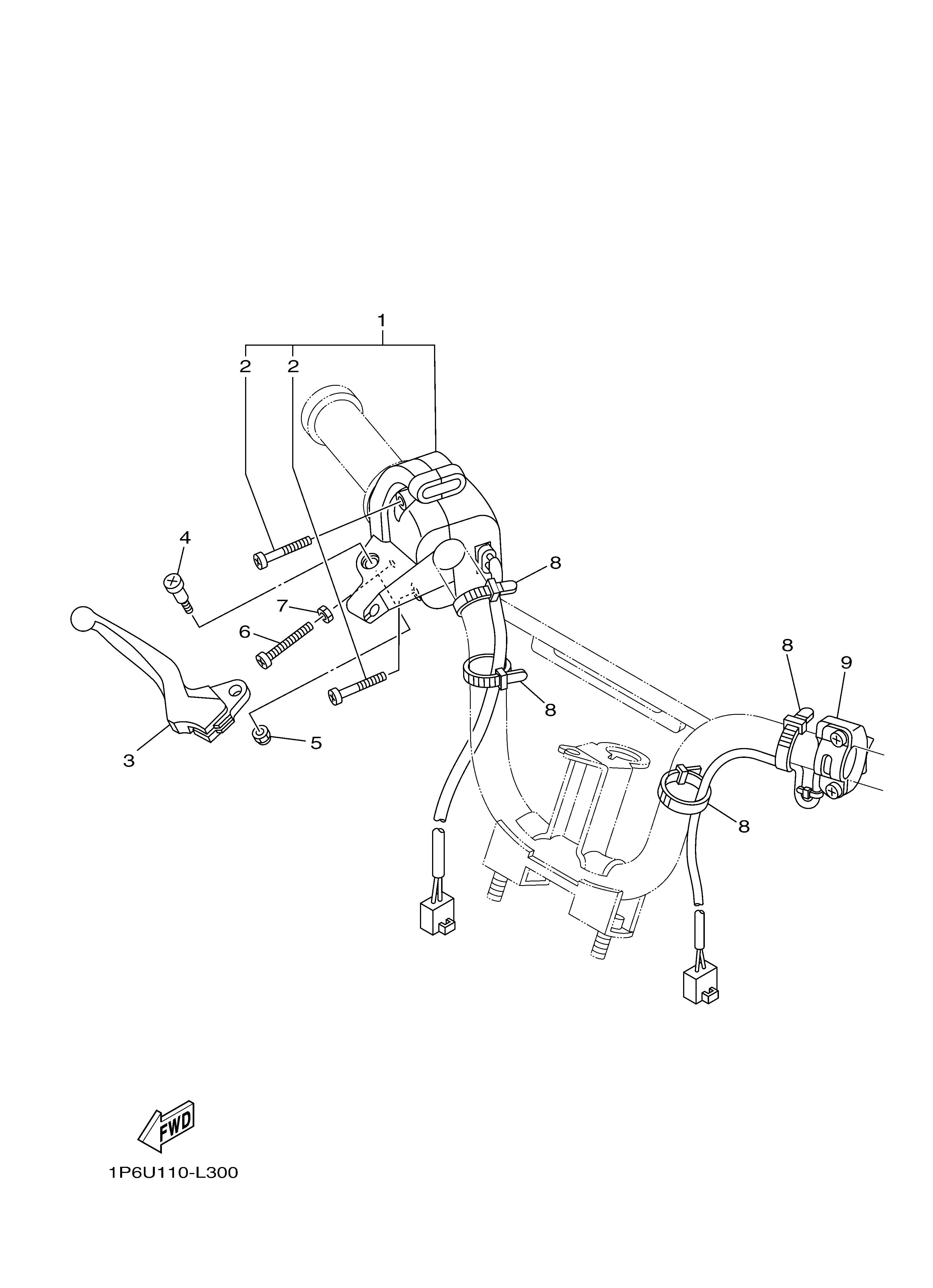 HANDLE SWITCH LEVER Diagram terurai