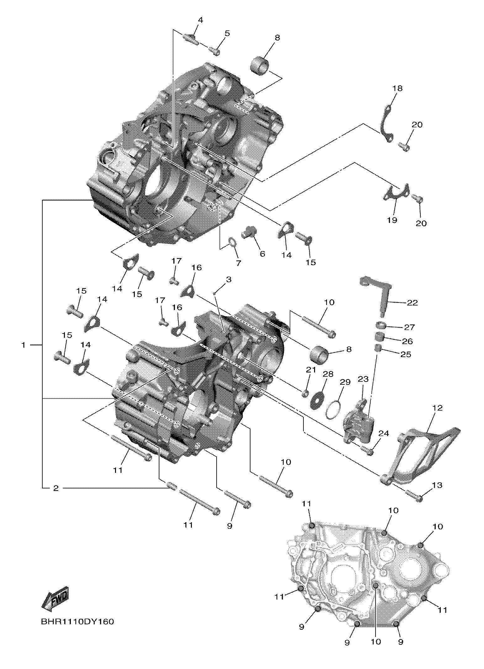 CRANKCASE Exploded diagrams