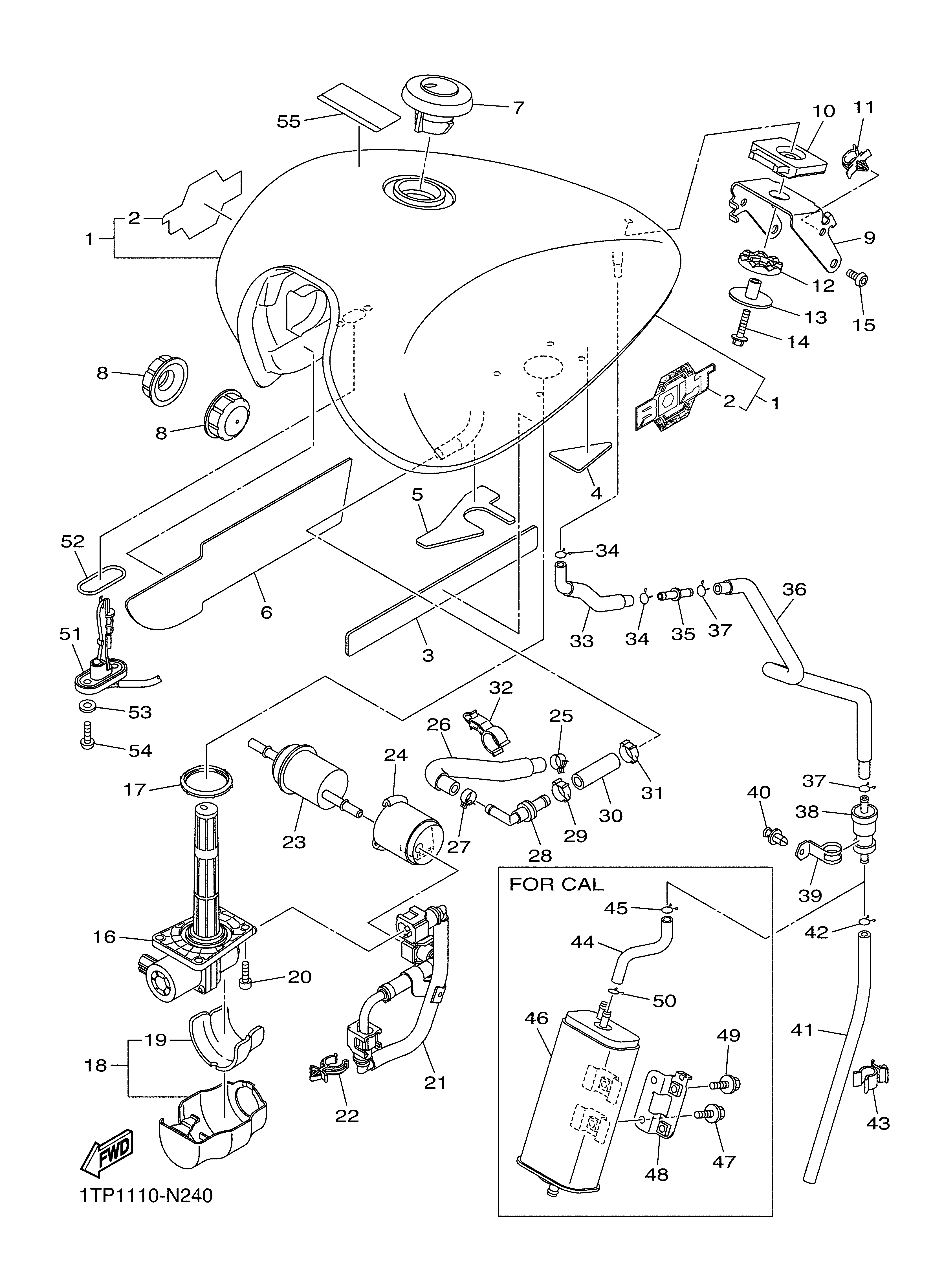 FUEL TANK ภาพแยกชิ้นส่วน
