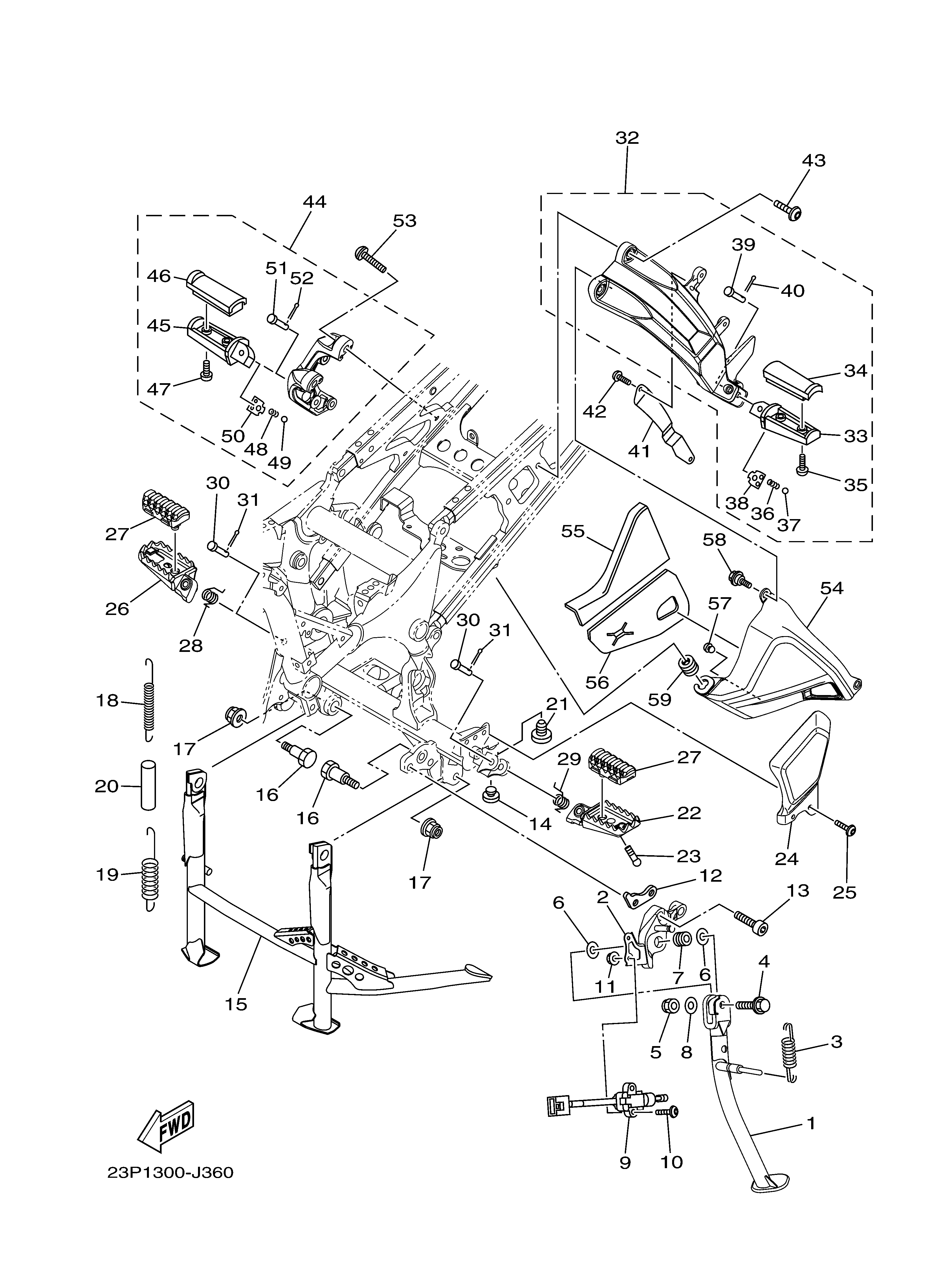 STAND FOOTREST Diagram terurai