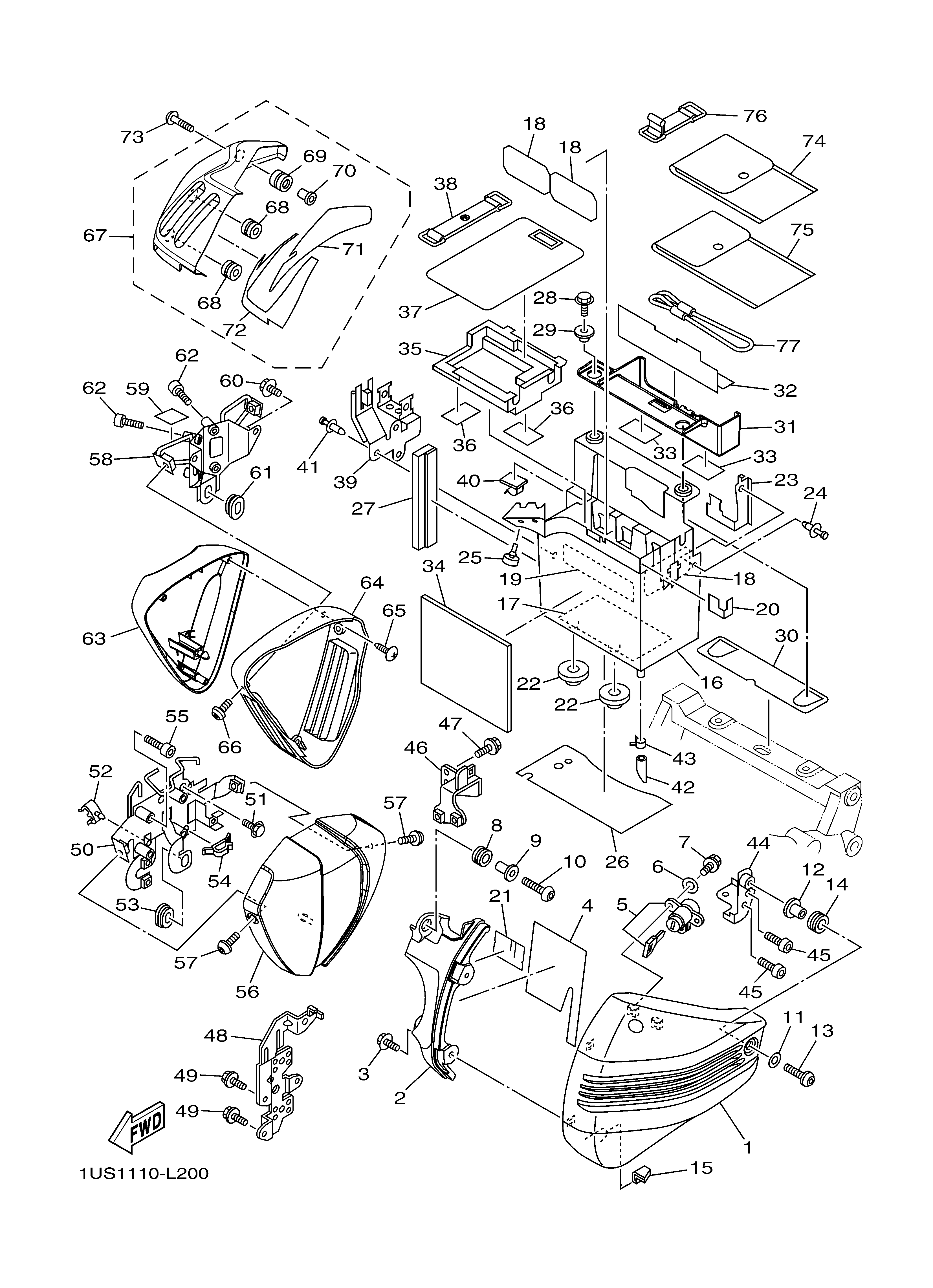 SIDE COVER Diagram terurai