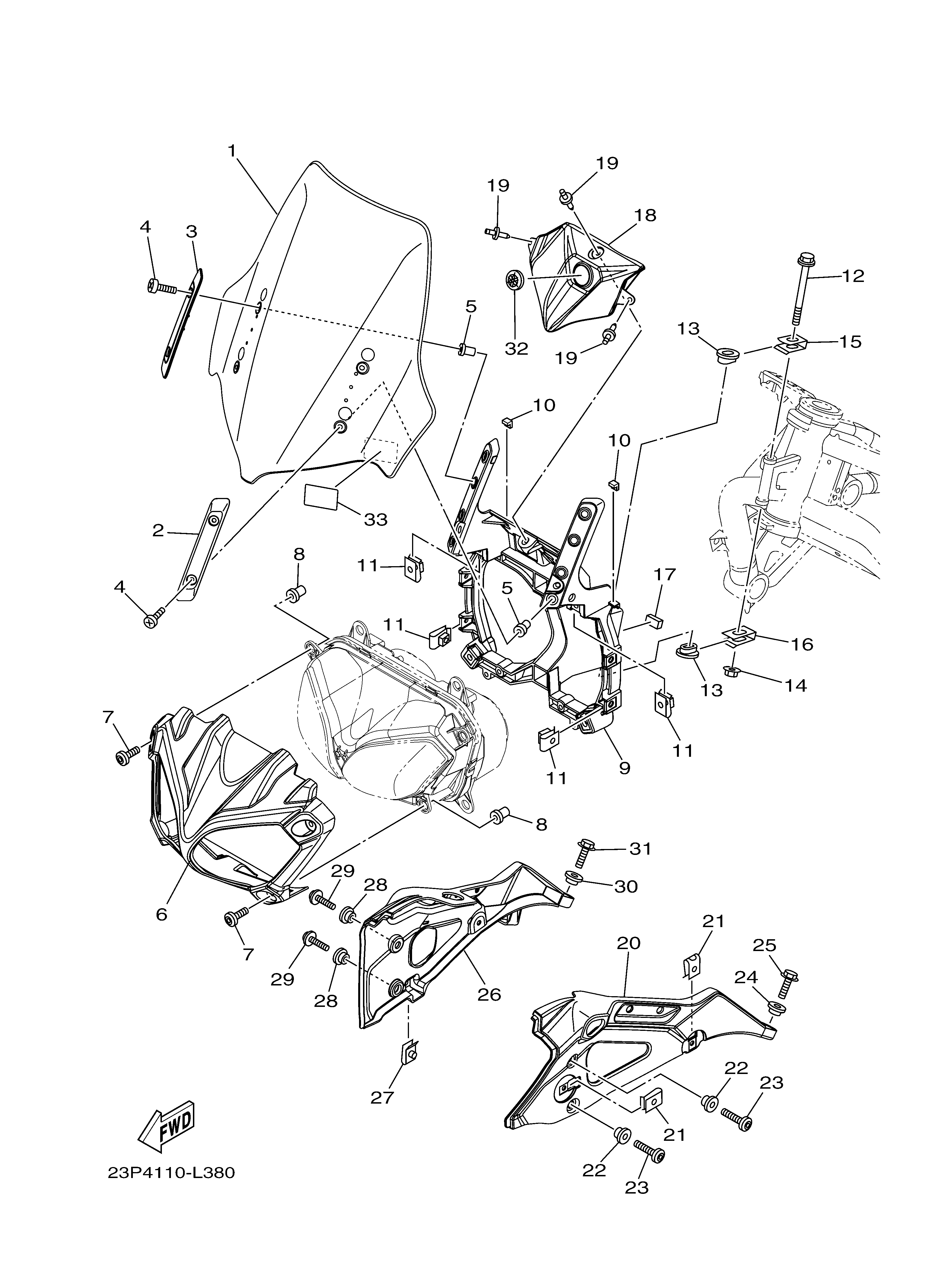 WINDSHIELD Sơ đồ tách chi tiết