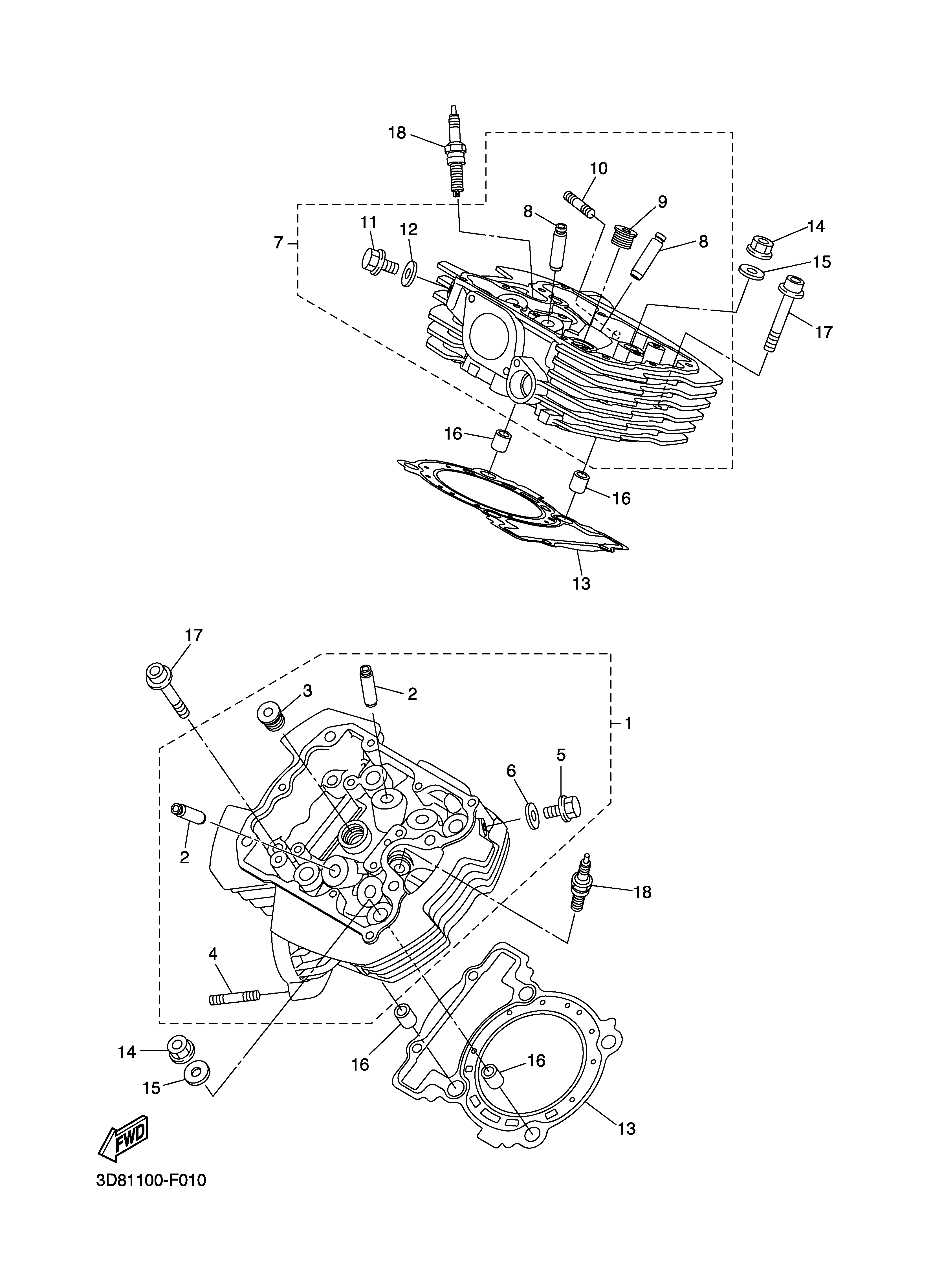 CYLINDER HEAD Vistas explodidas