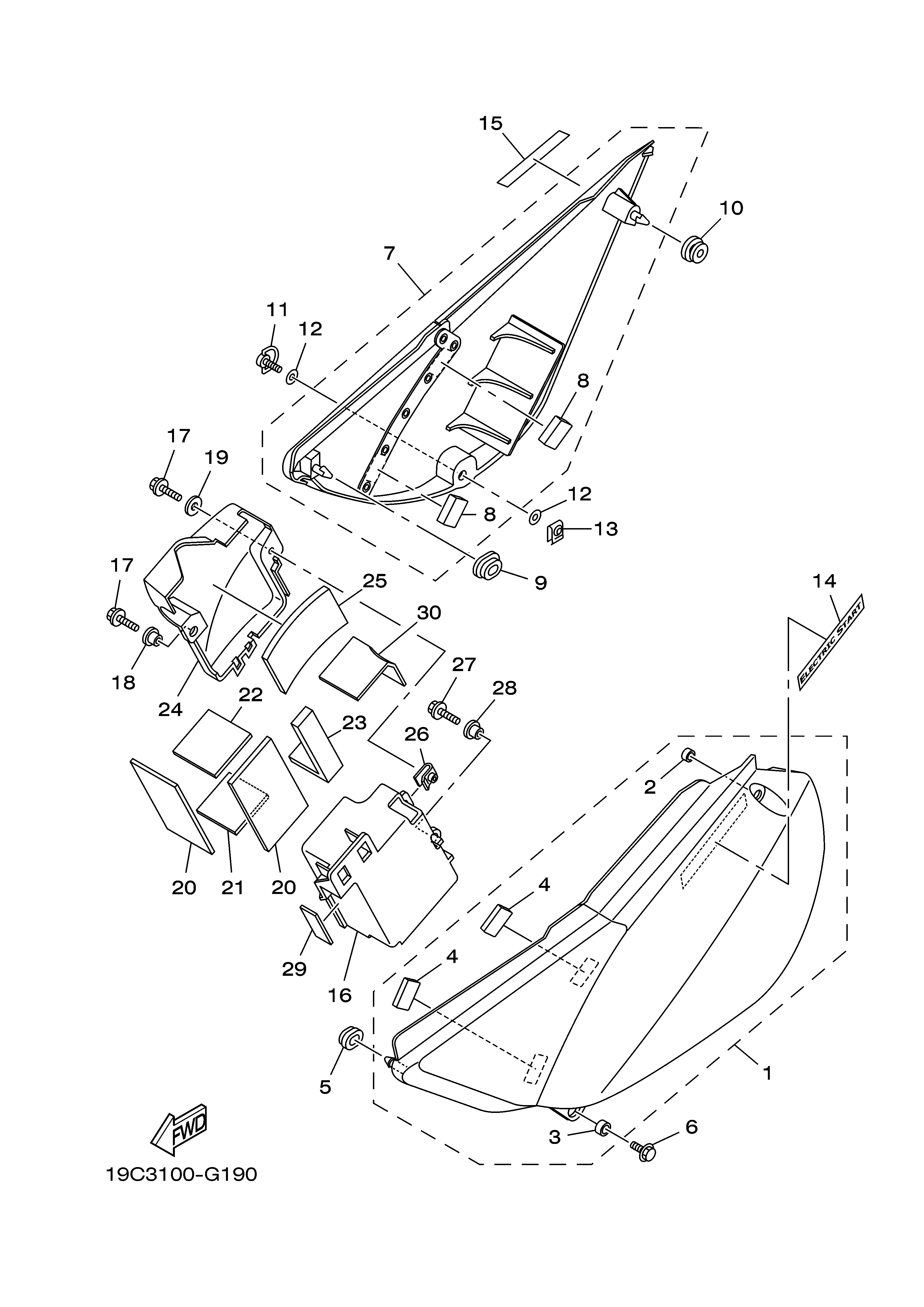 SIDE COVER Exploded diagrams