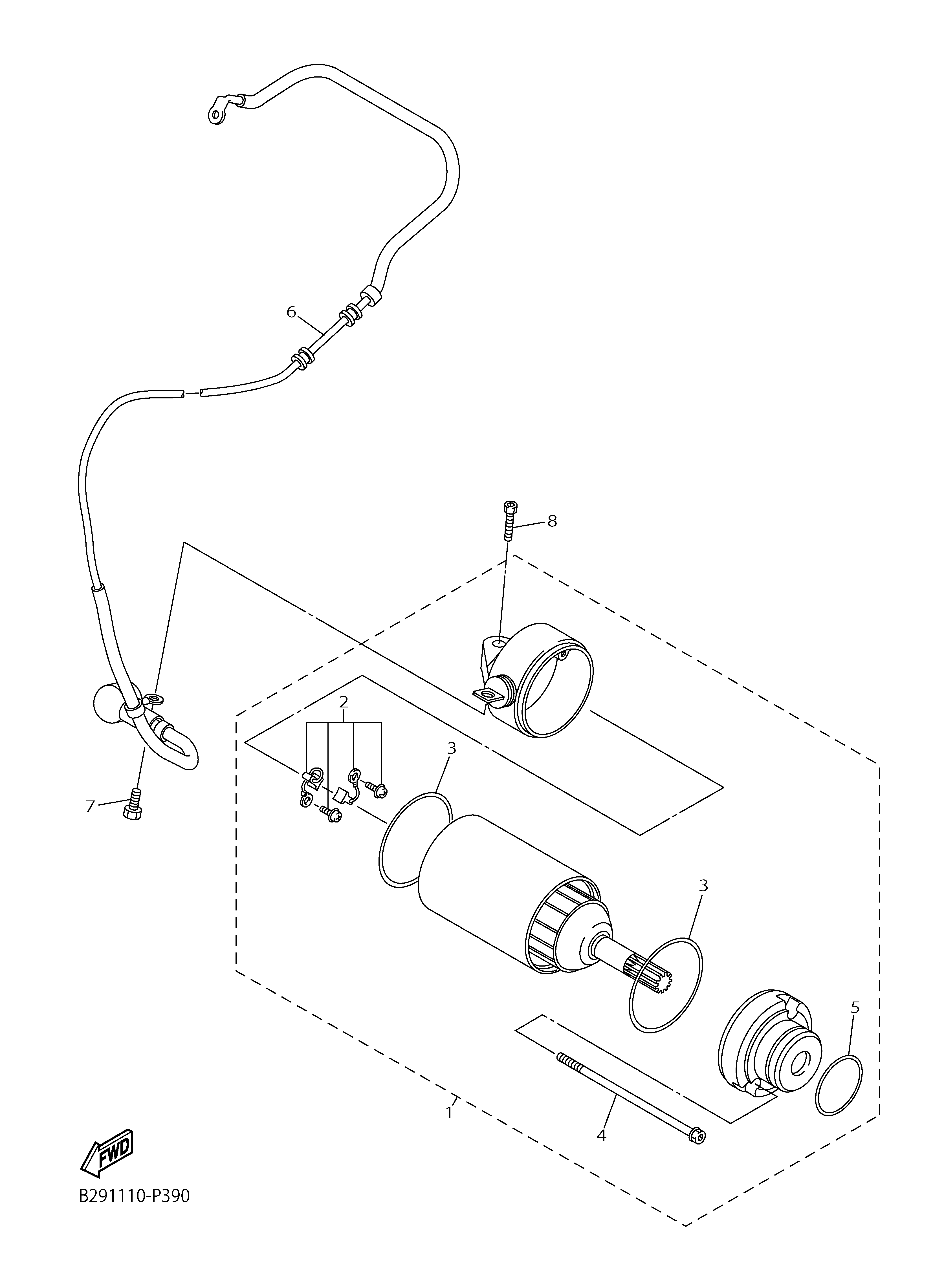 STARTING MOTOR Exploded diagrams