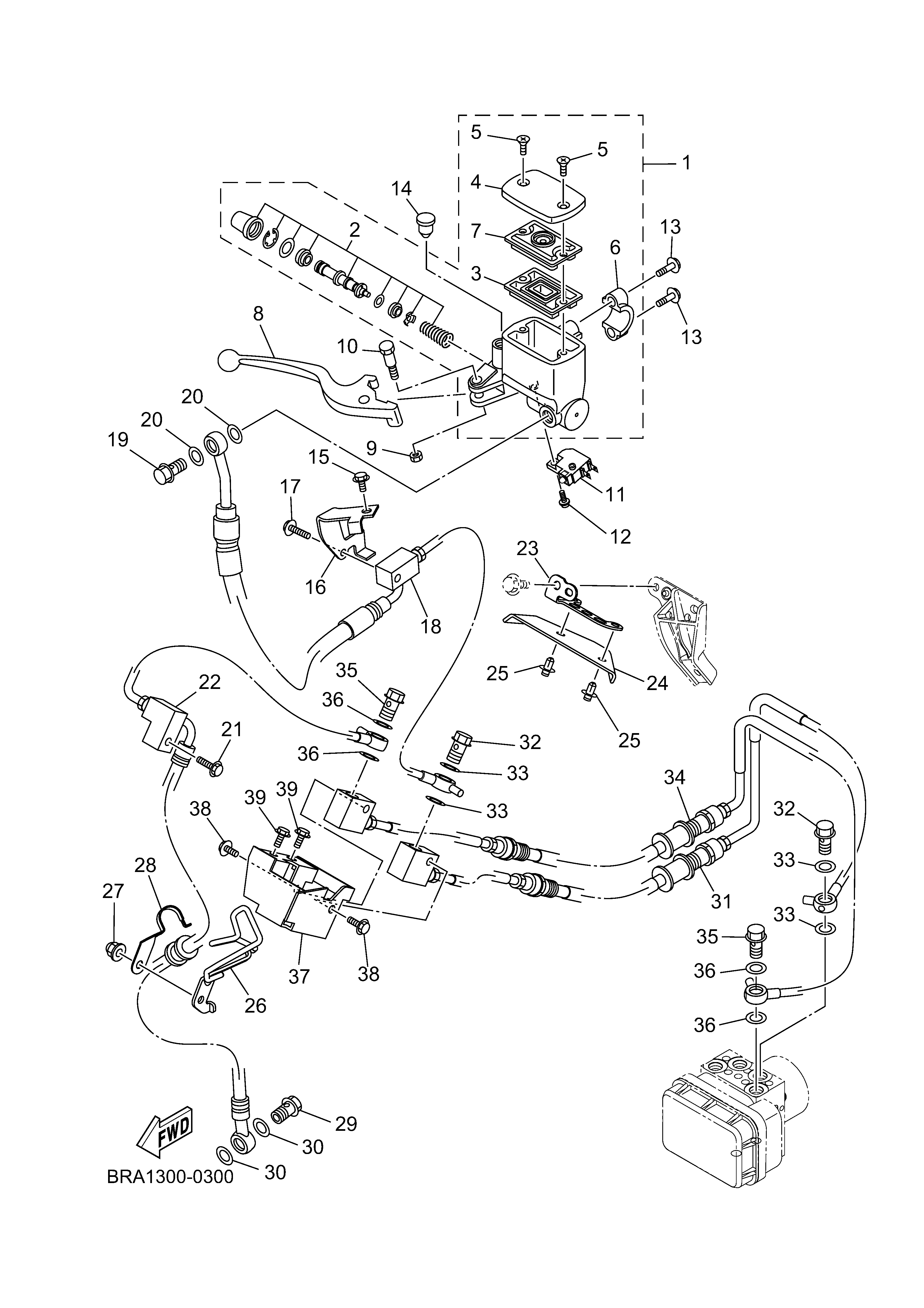 FRONT MASTER CYLINDER Exploded diagrams