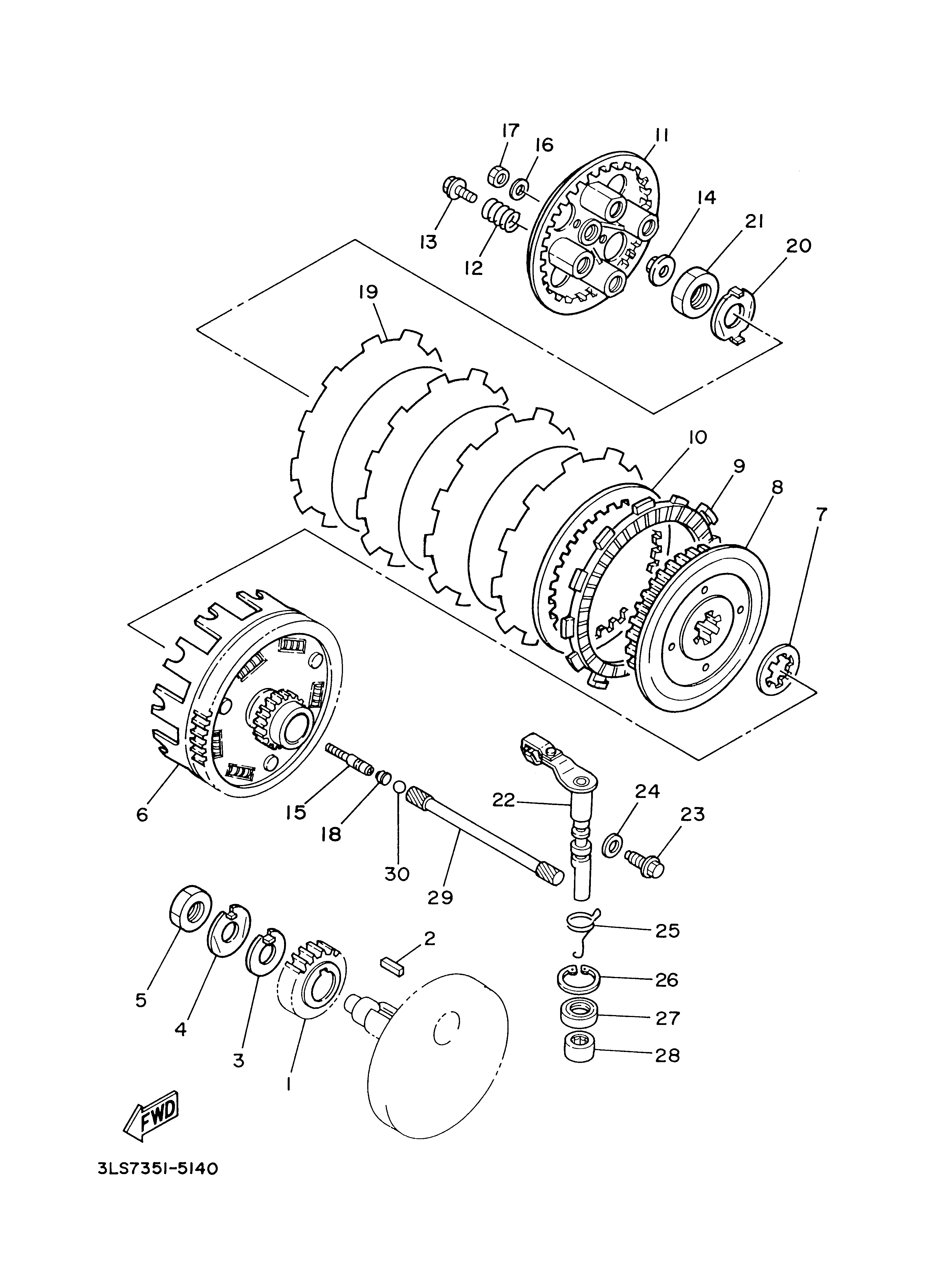CLUTCH ภาพแยกชิ้นส่วน