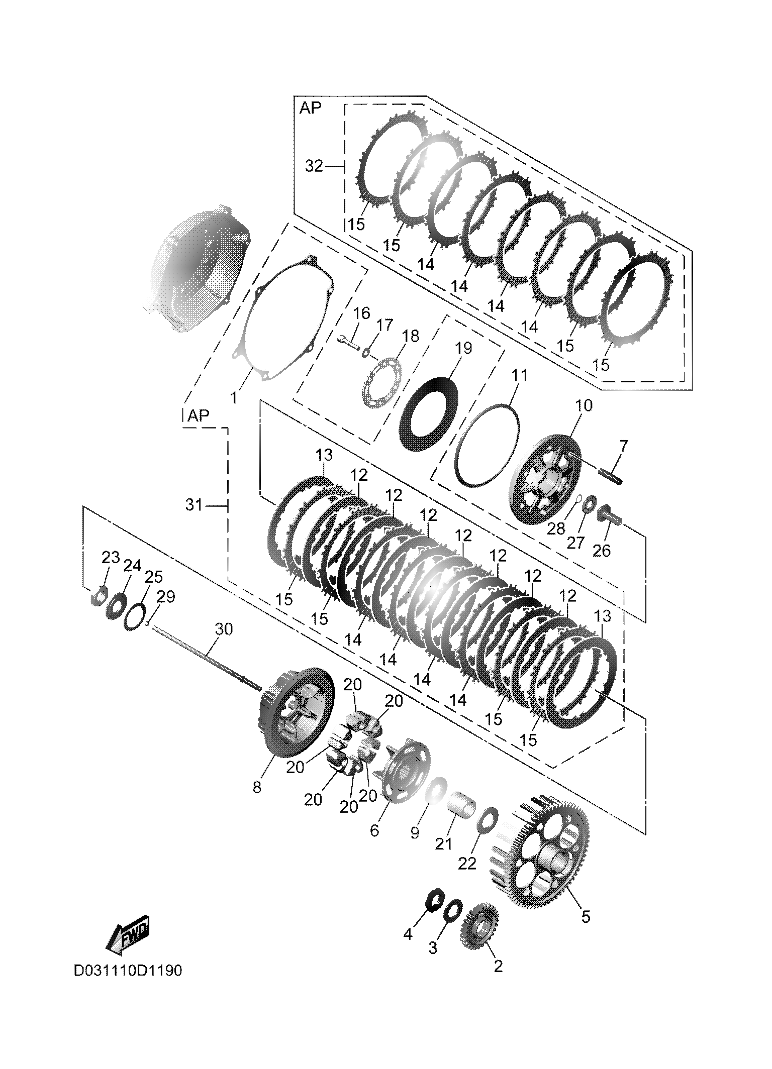 CLUTCH Diagram terurai