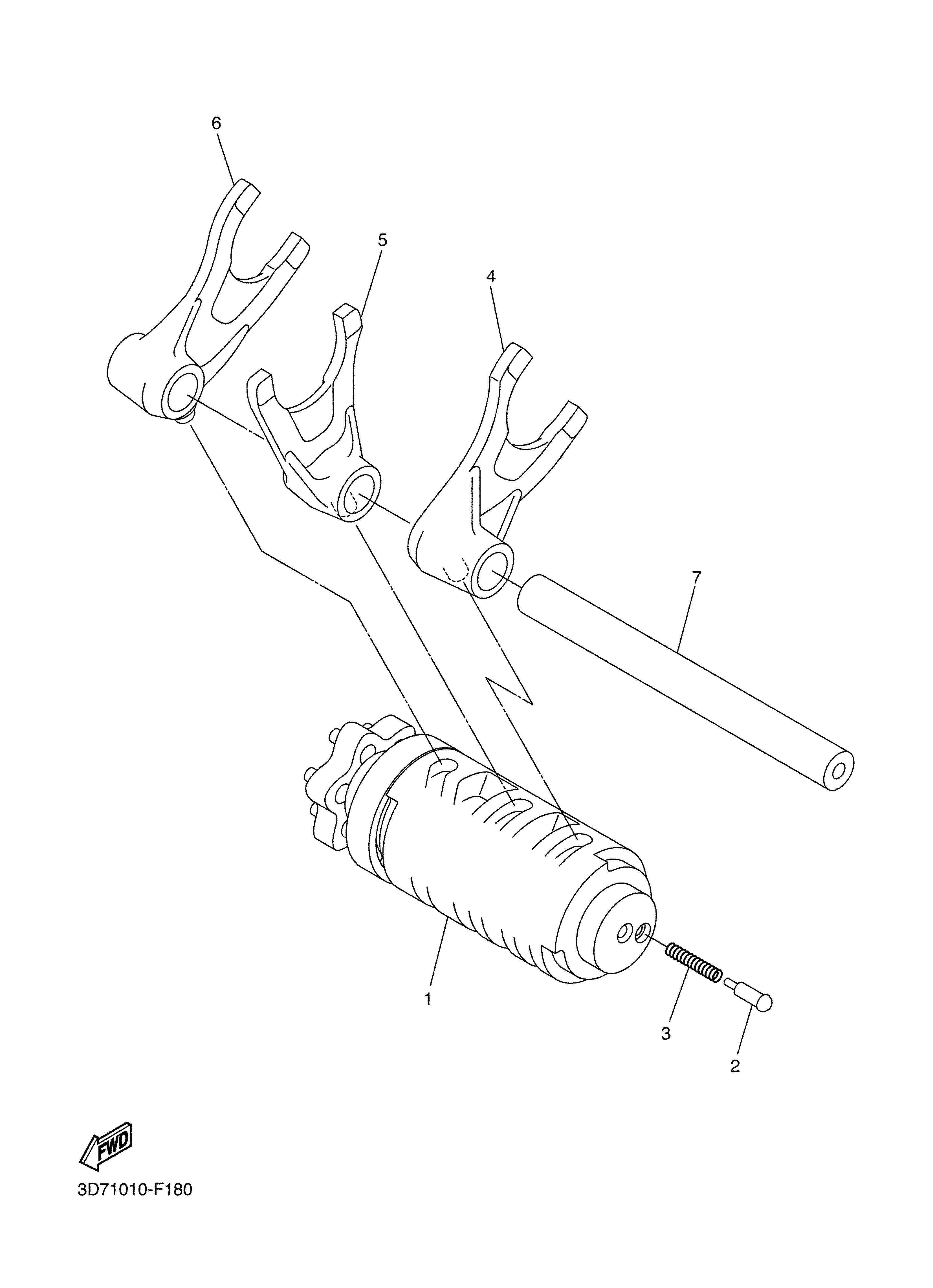 SHIFT CAM FORK ภาพแยกชิ้นส่วน