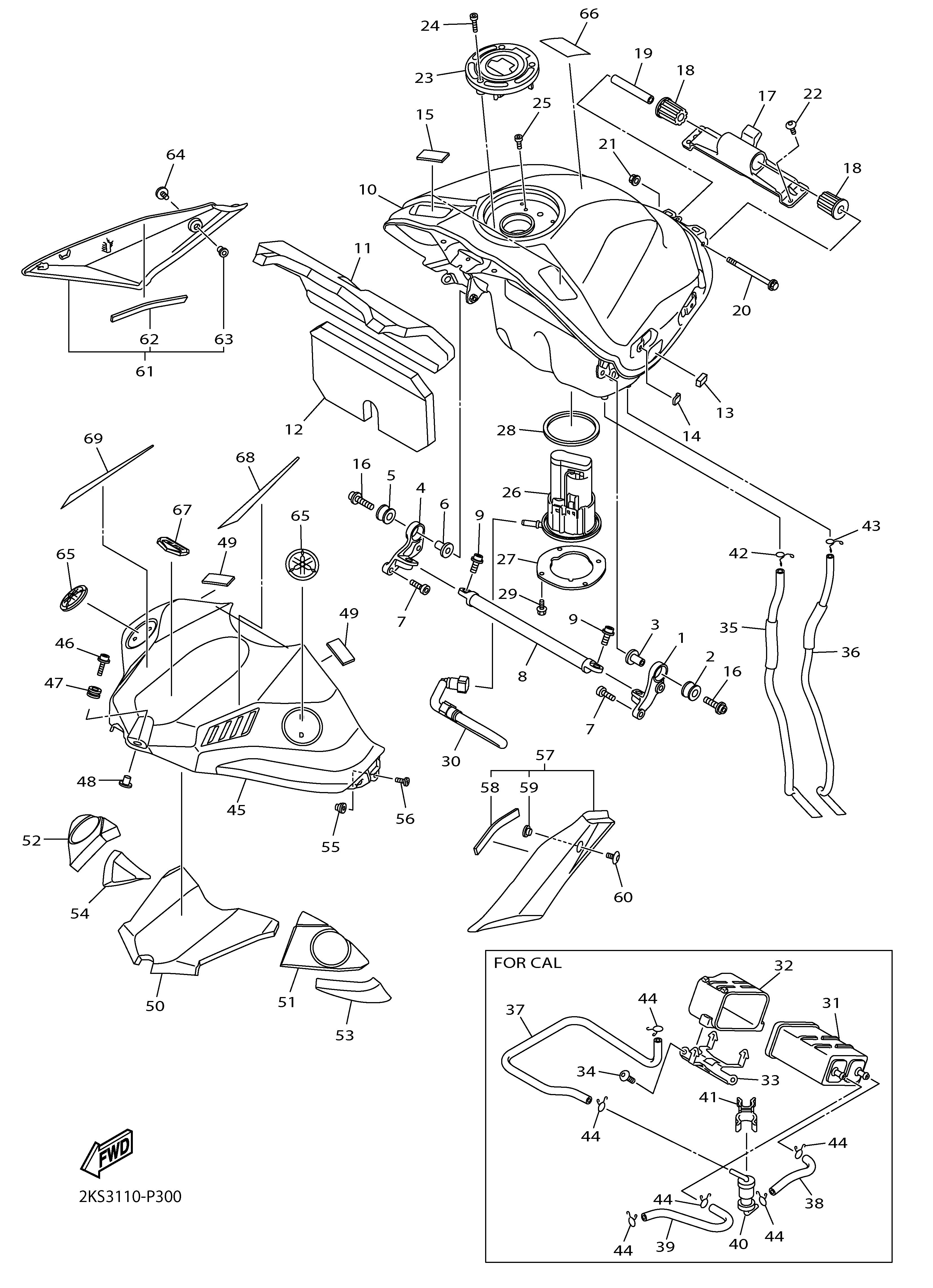 FUEL TANK Diagram terurai