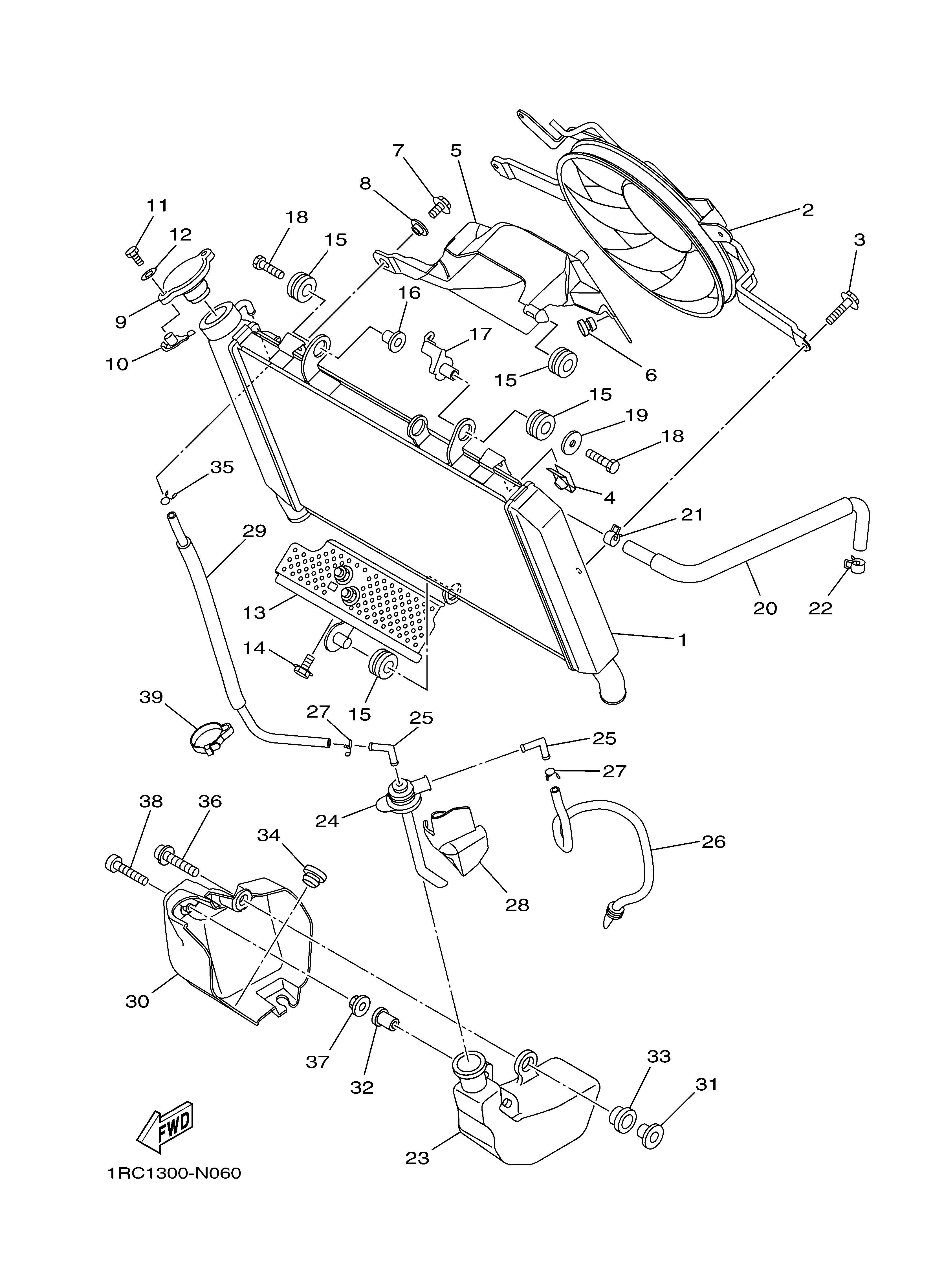 RADIATOR HOSE Diagram terurai