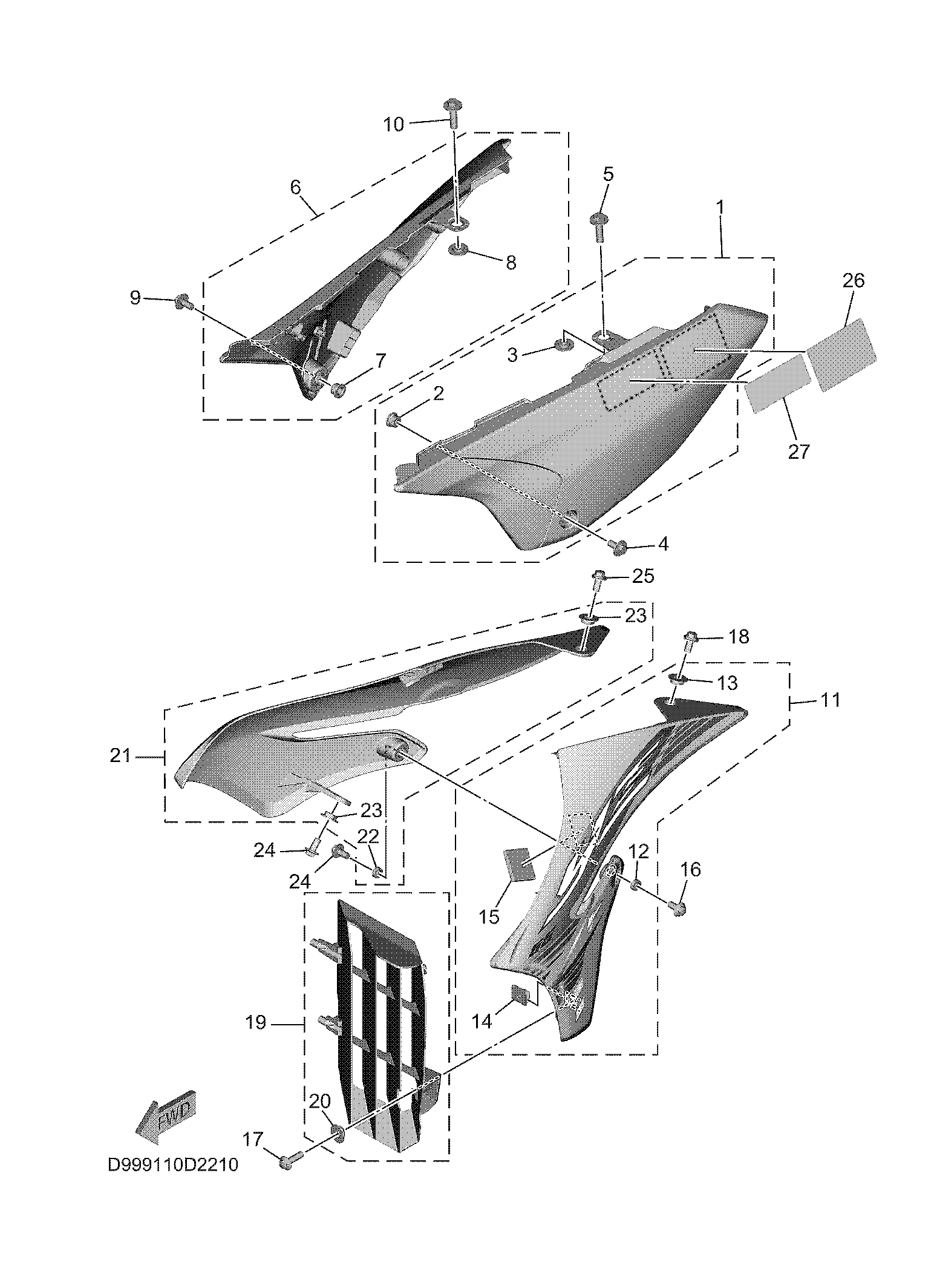 SIDE COVER Diagram terurai