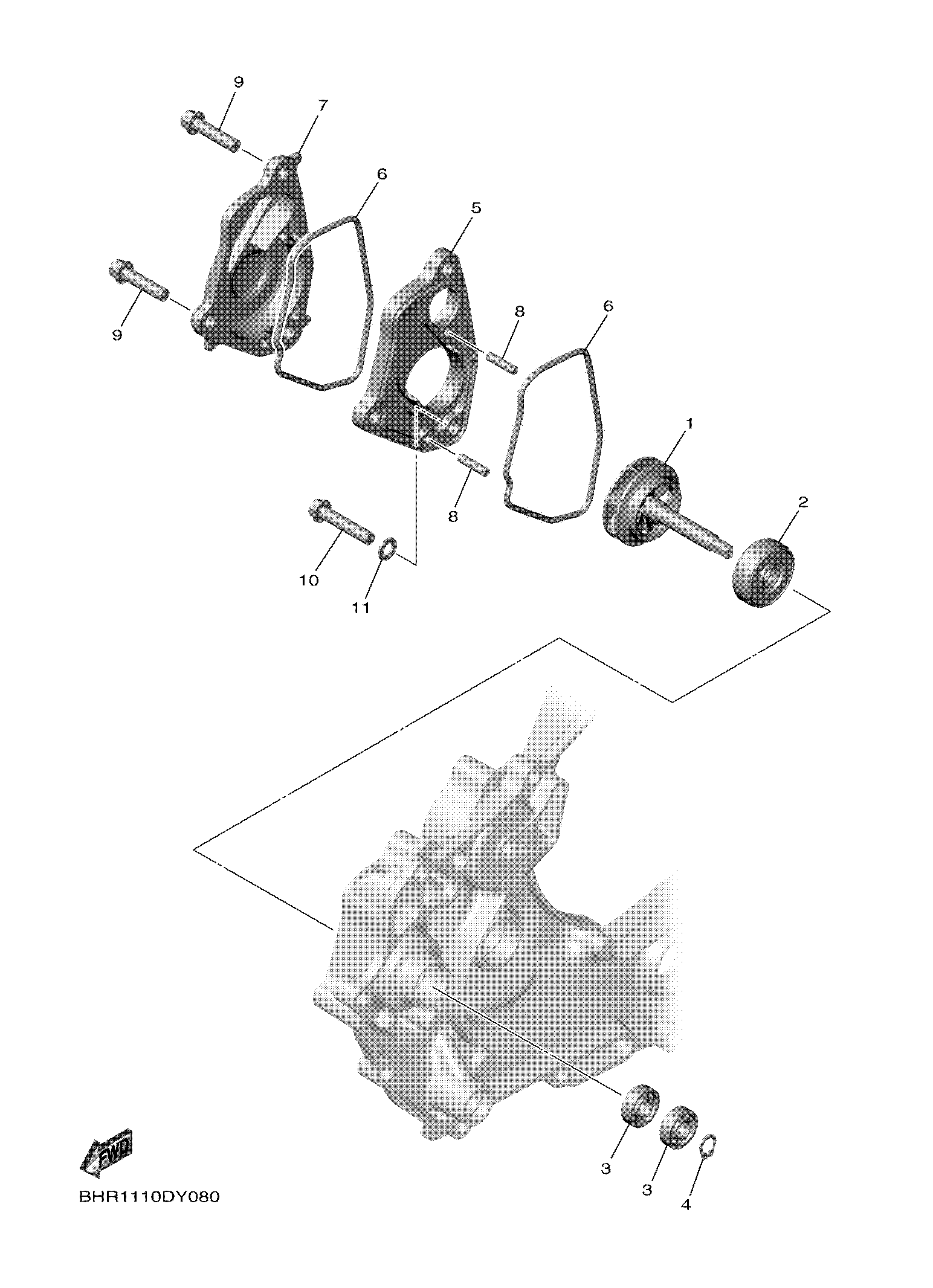 WATER PUMP Diagram terurai