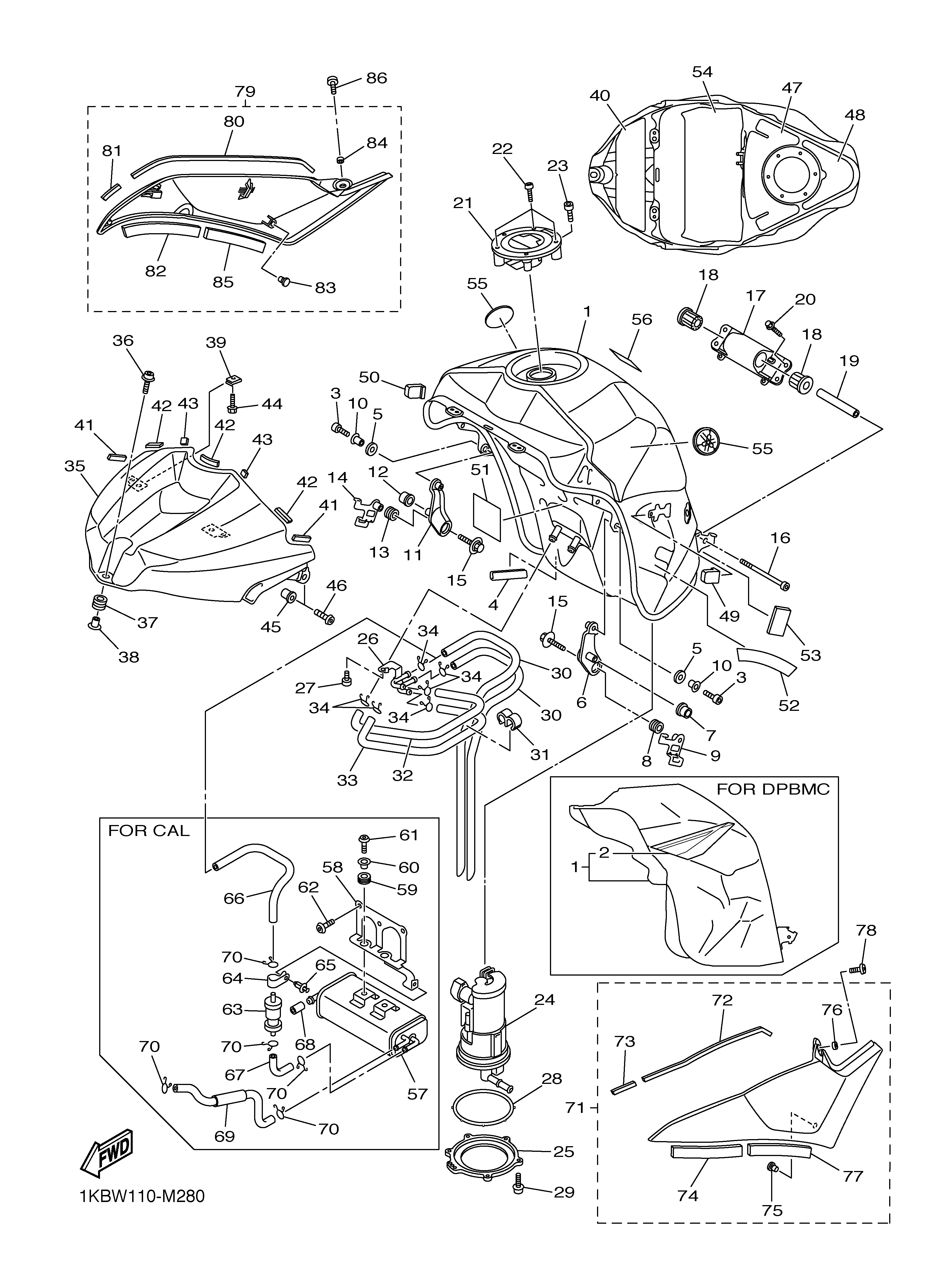 FUEL TANK Diagram terurai