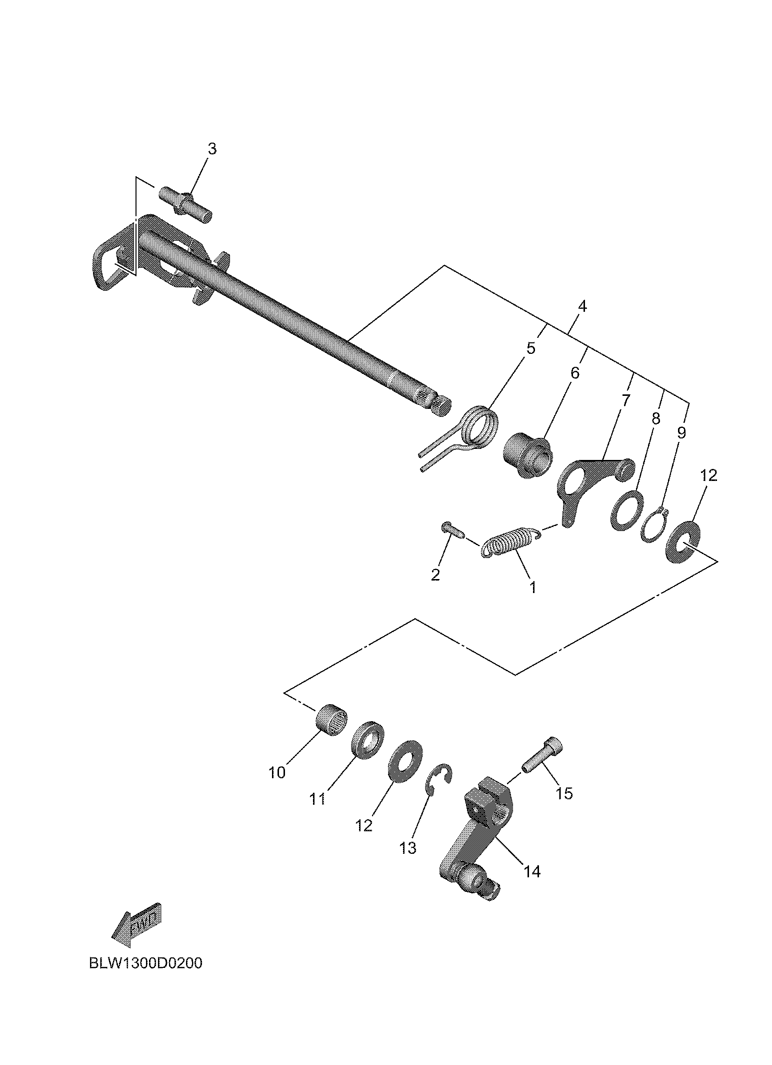 SHIFT SHAFT ภาพแยกชิ้นส่วน
