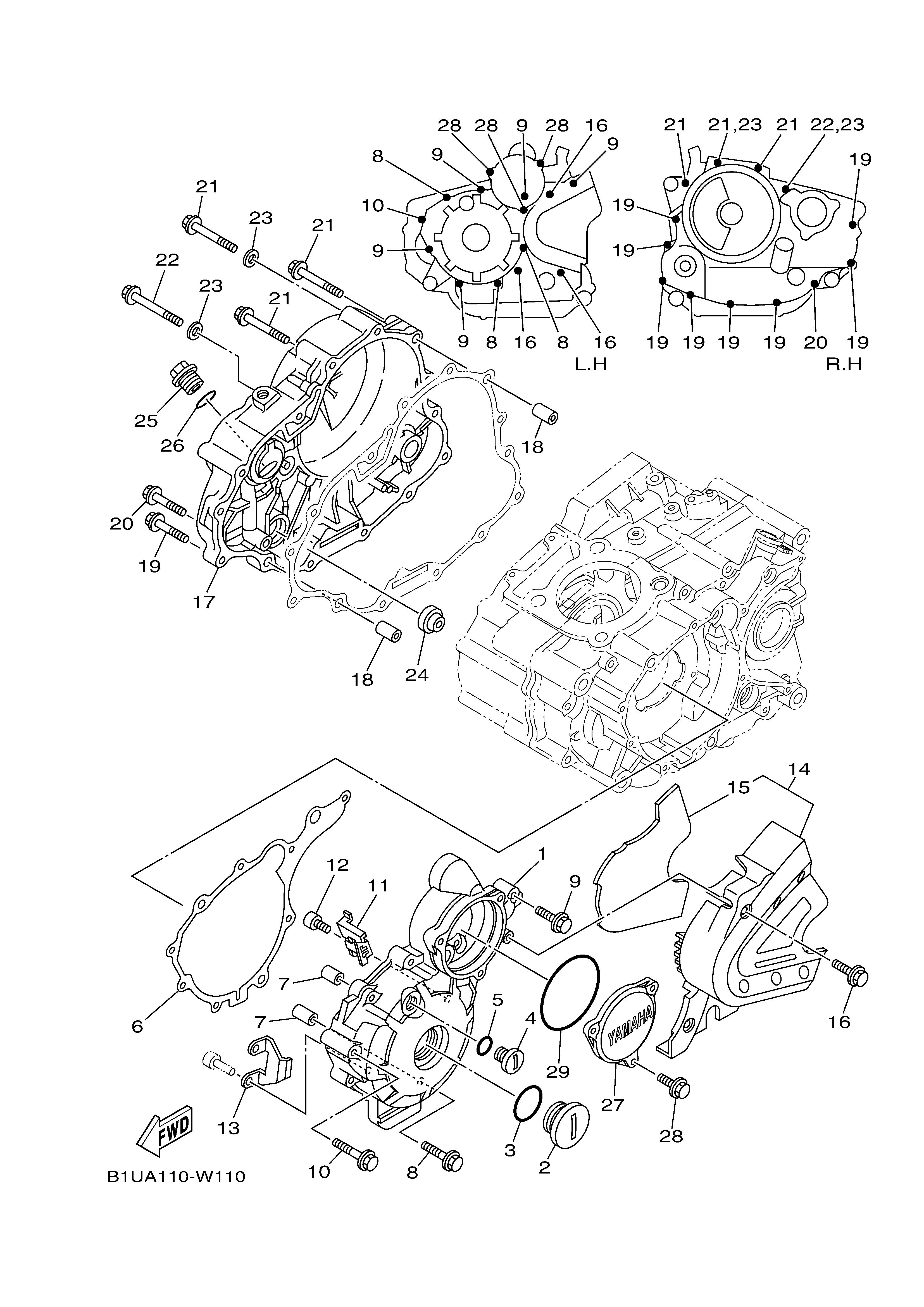 CRANKCASE COVER 1 Exploded diagrams
