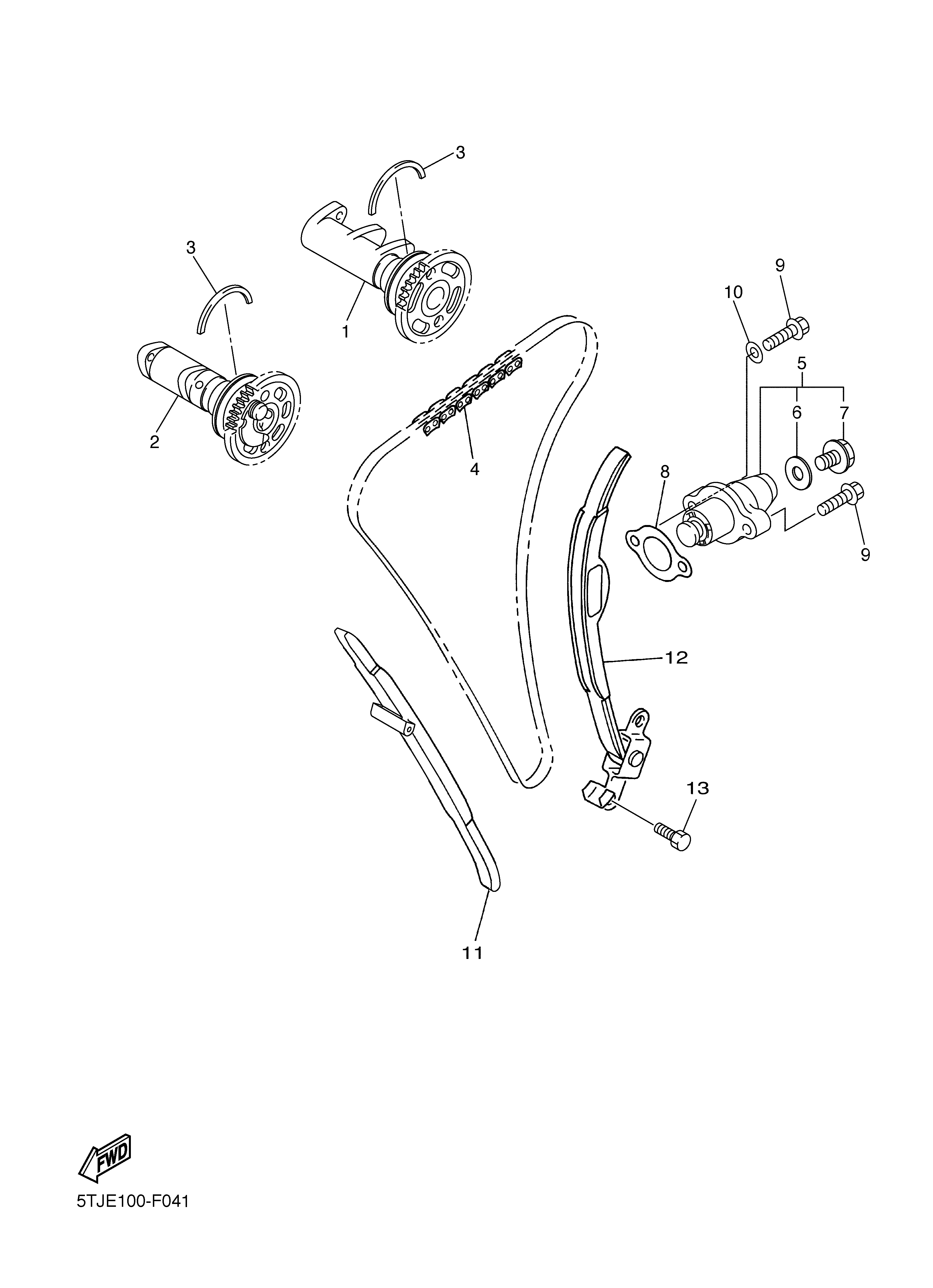 CAMSHAFT CHAIN ภาพแยกชิ้นส่วน