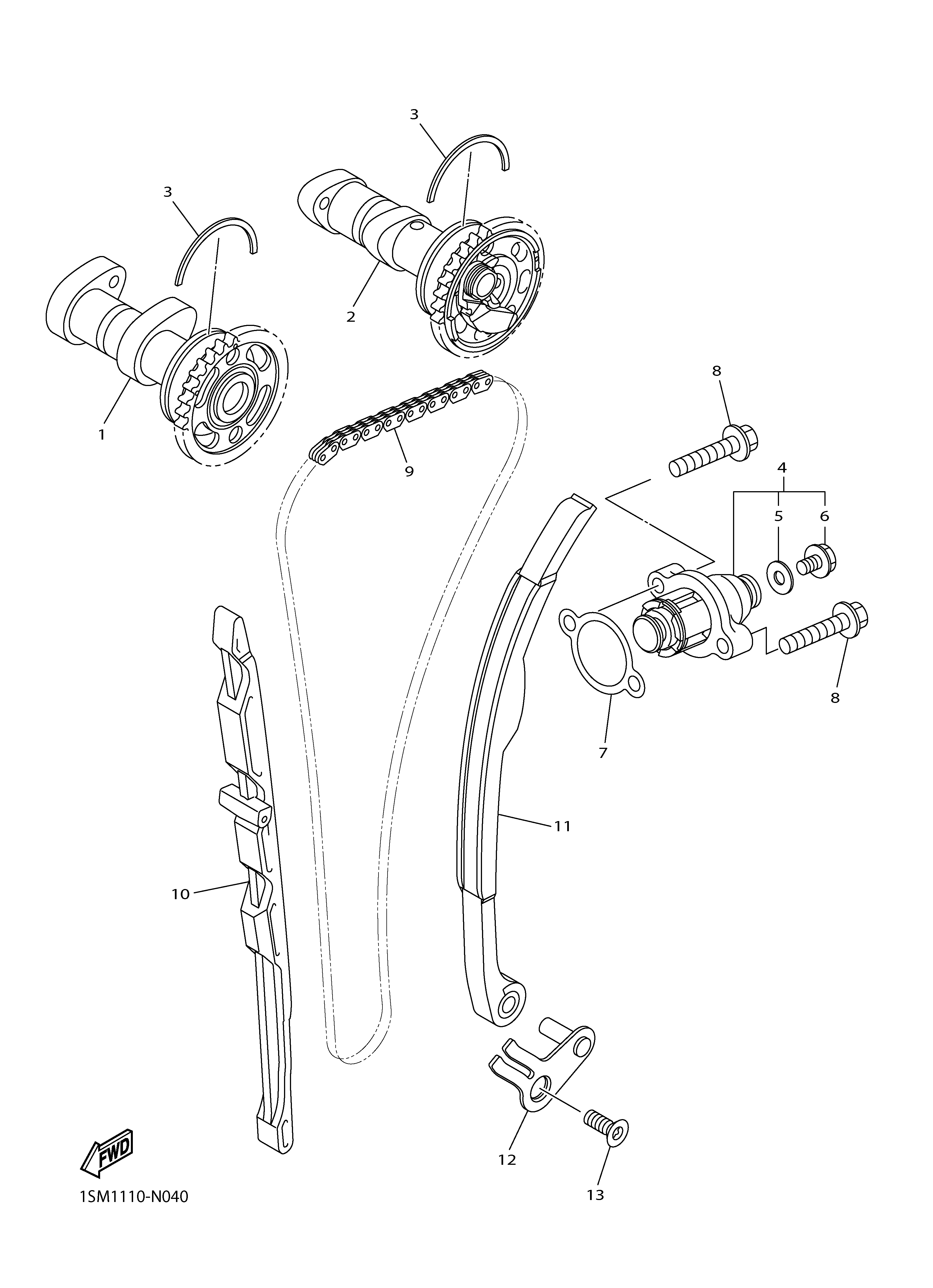 CAMSHAFT CHAIN Vistas explodidas