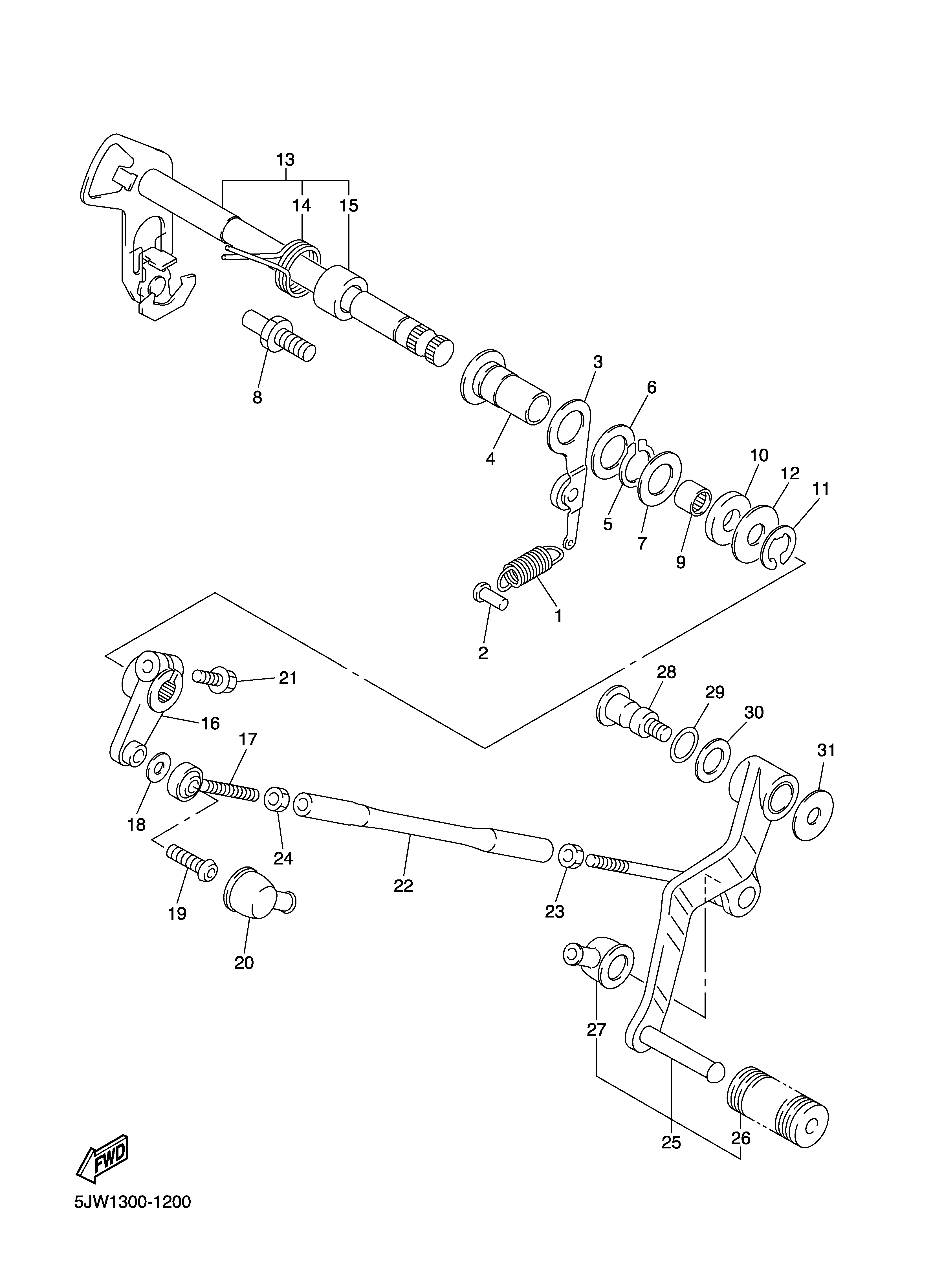 SHIFT SHAFT Sơ đồ tách chi tiết