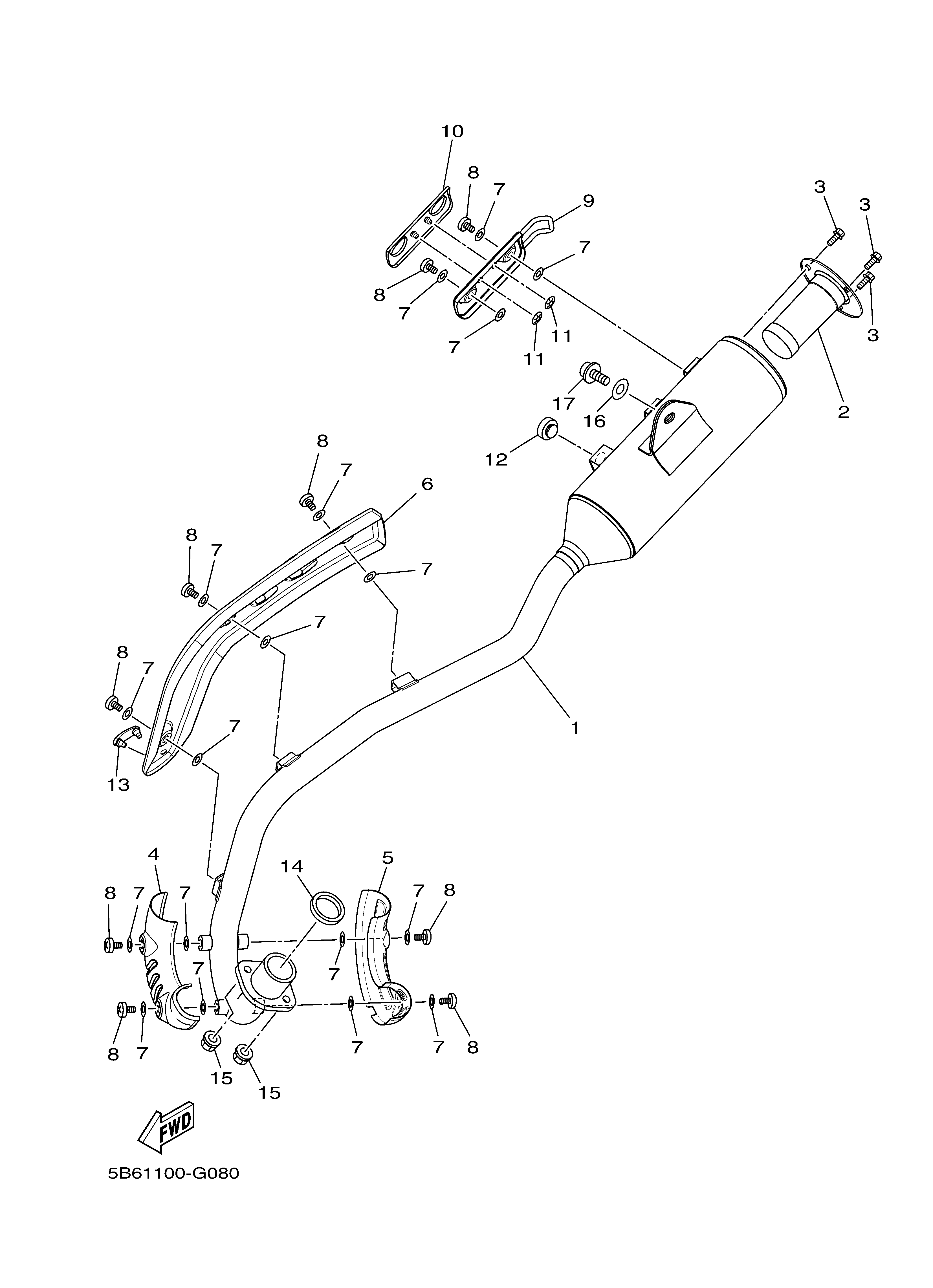 EXHAUST ภาพแยกชิ้นส่วน