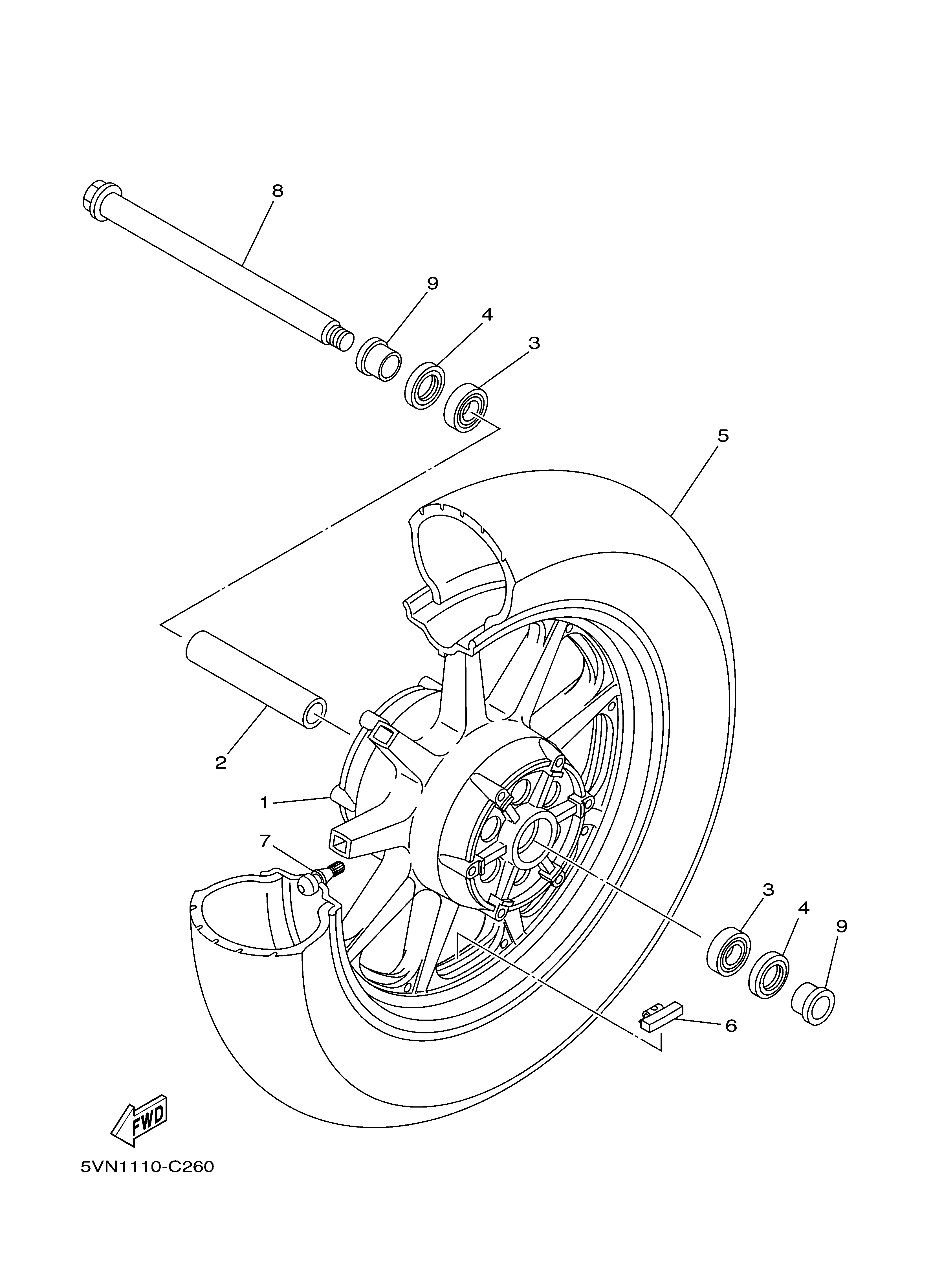 FRONT WHEEL 爆炸图