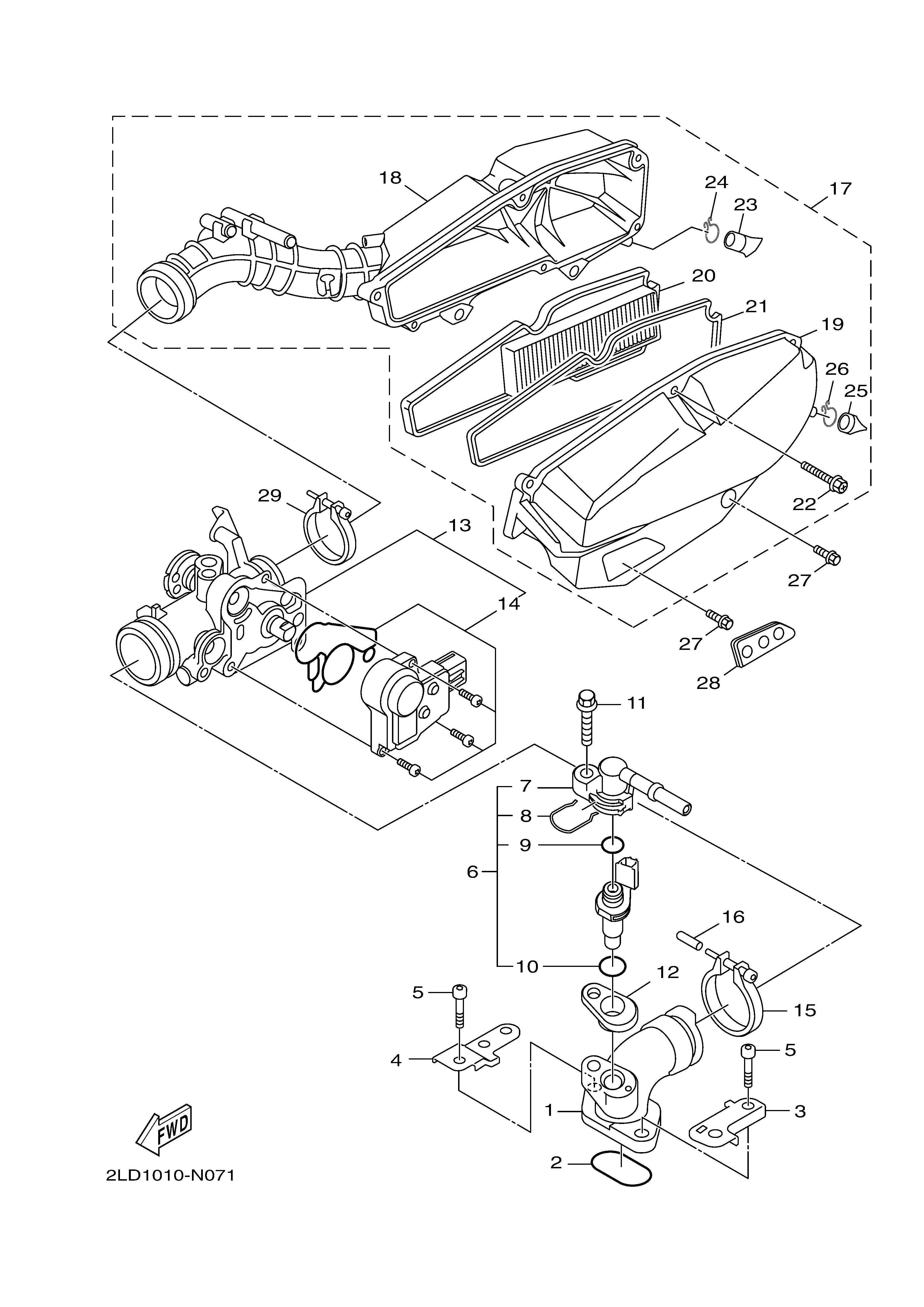 INTAKE Exploded diagrams