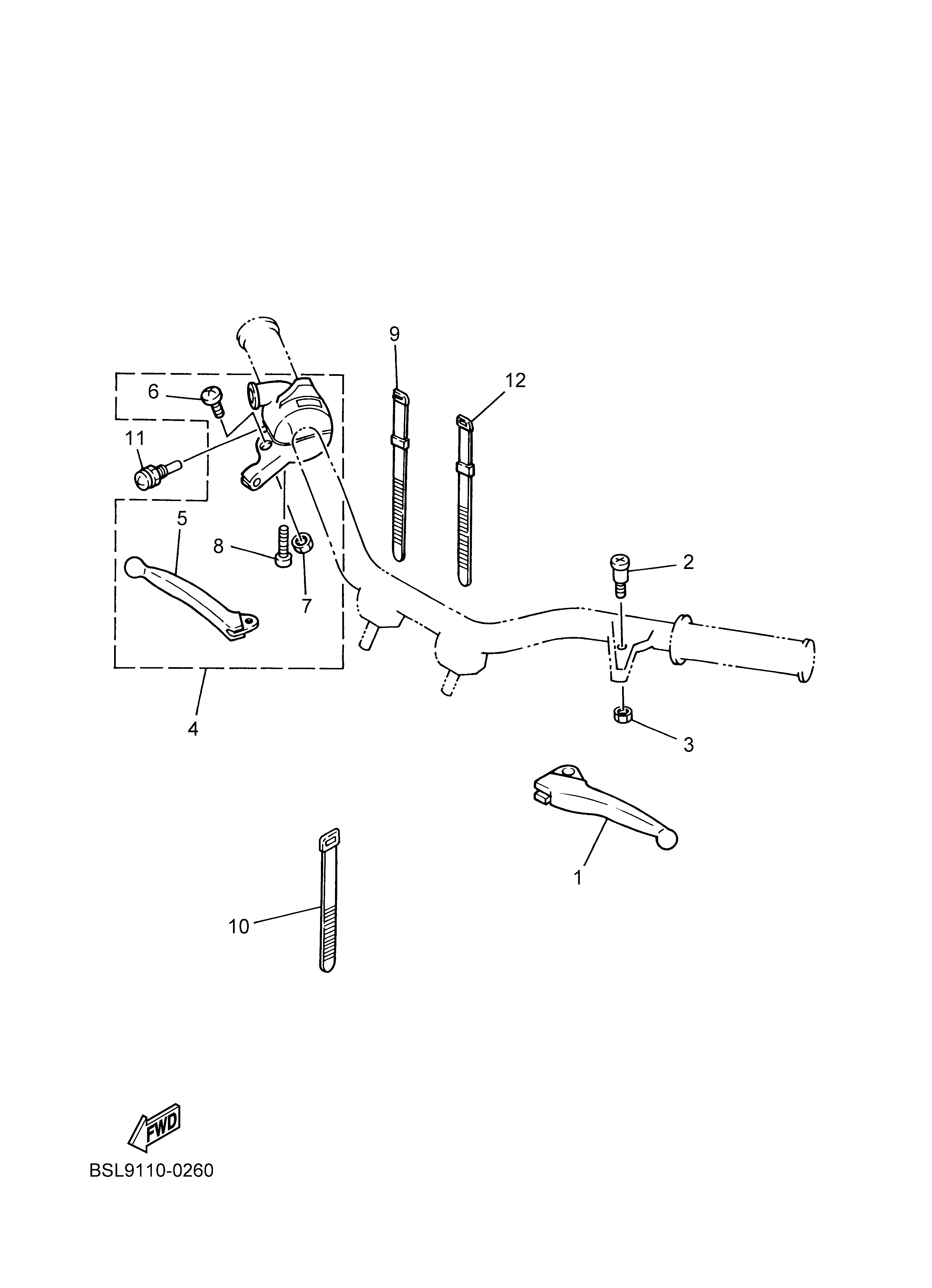 HANDLE SWITCH & LEVER Sơ đồ tách chi tiết