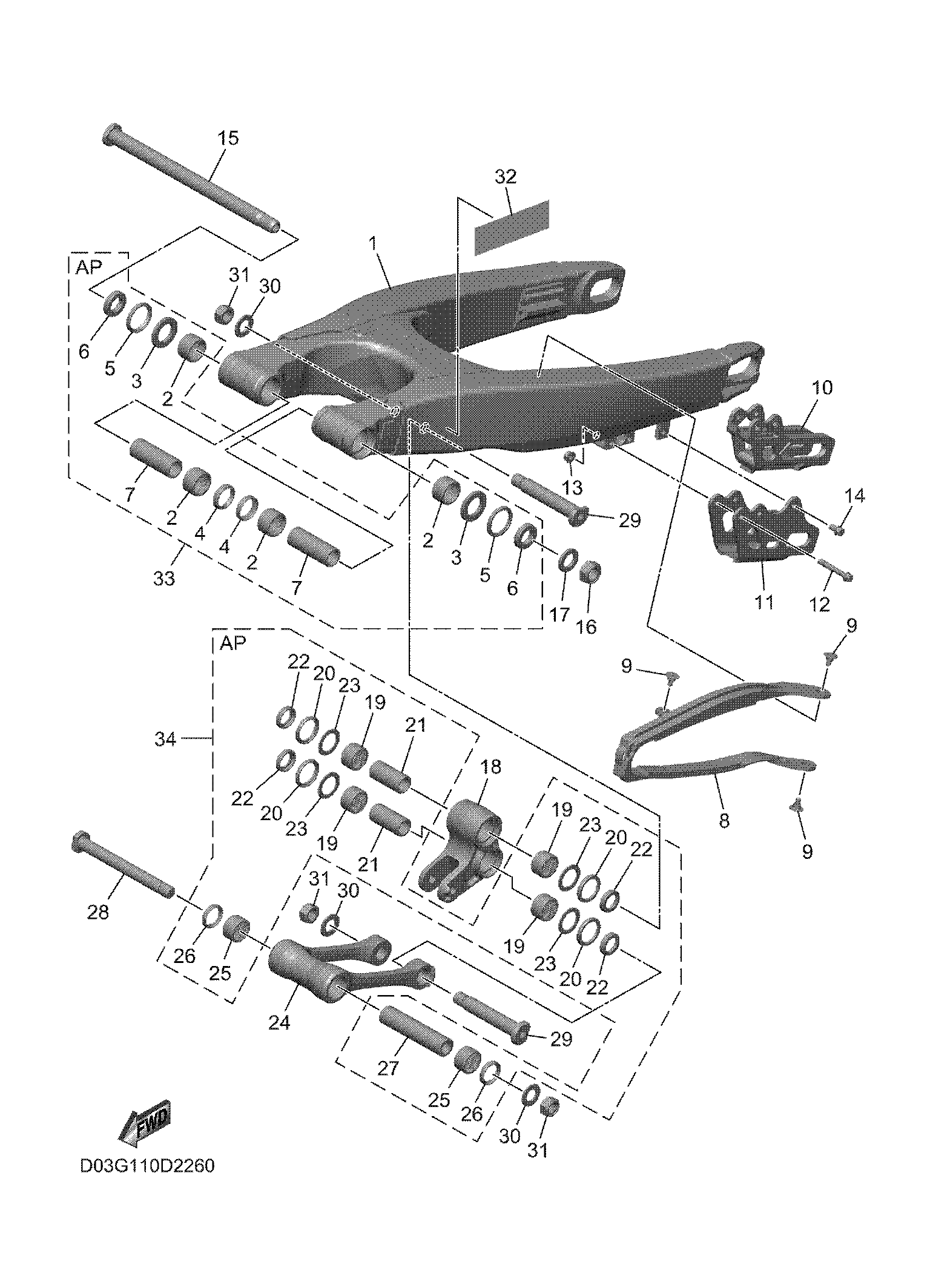 REAR ARM ภาพแยกชิ้นส่วน