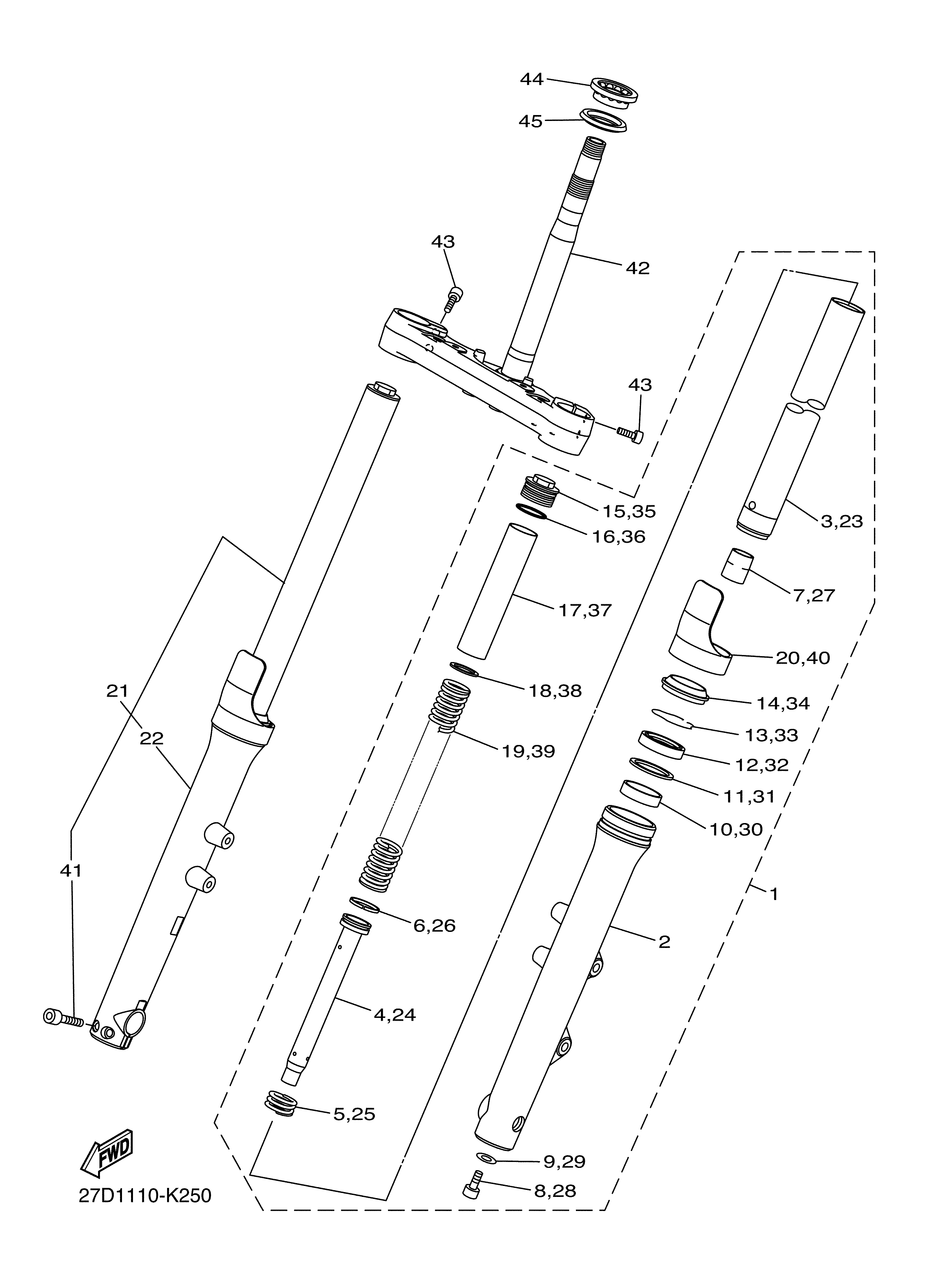 FRONT FORK Despieces