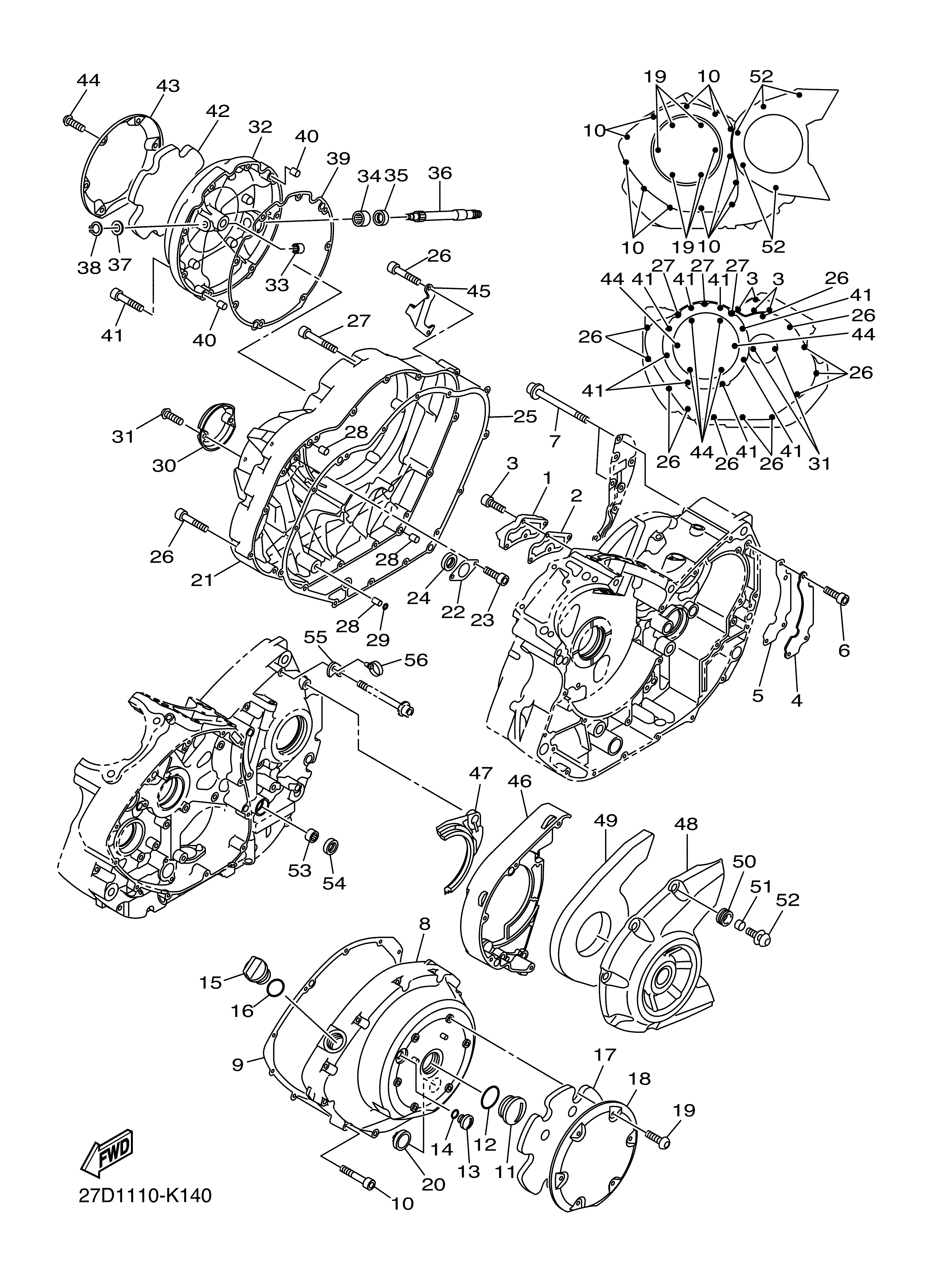 CRANKCASE COVER 1 Despieces