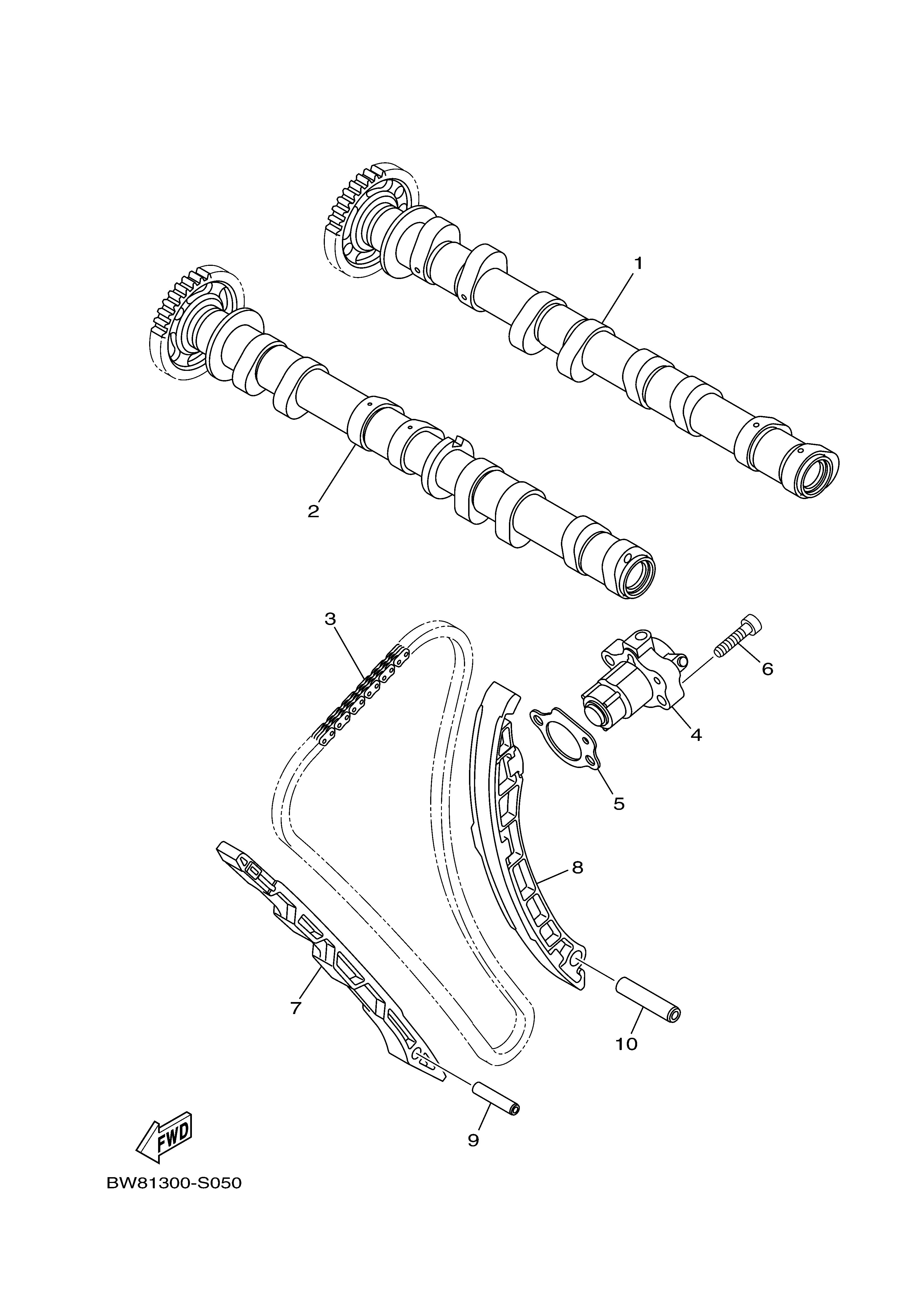 CAMSHAFT & CHAIN 爆炸图