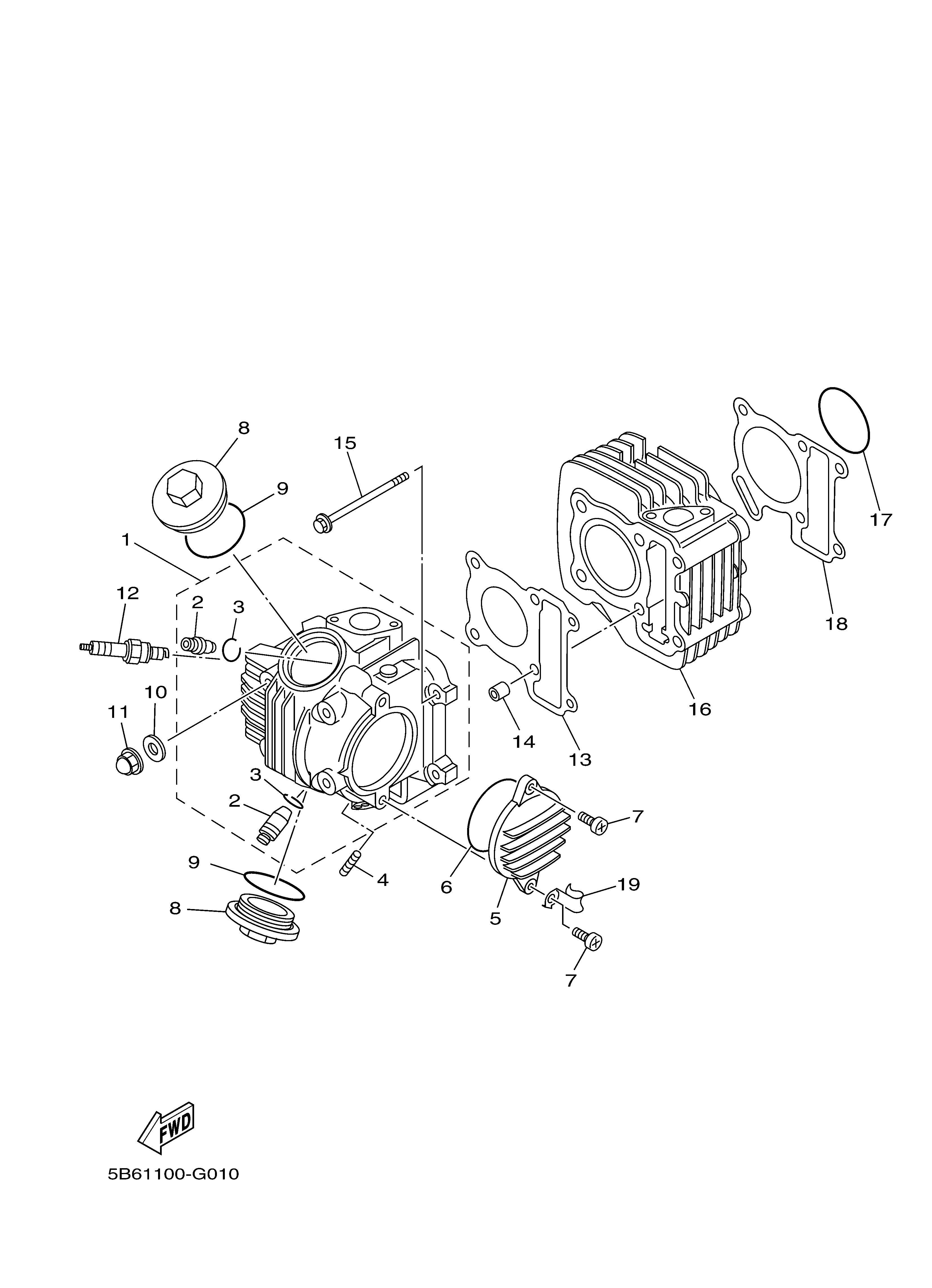 CYLINDER HEAD ภาพแยกชิ้นส่วน