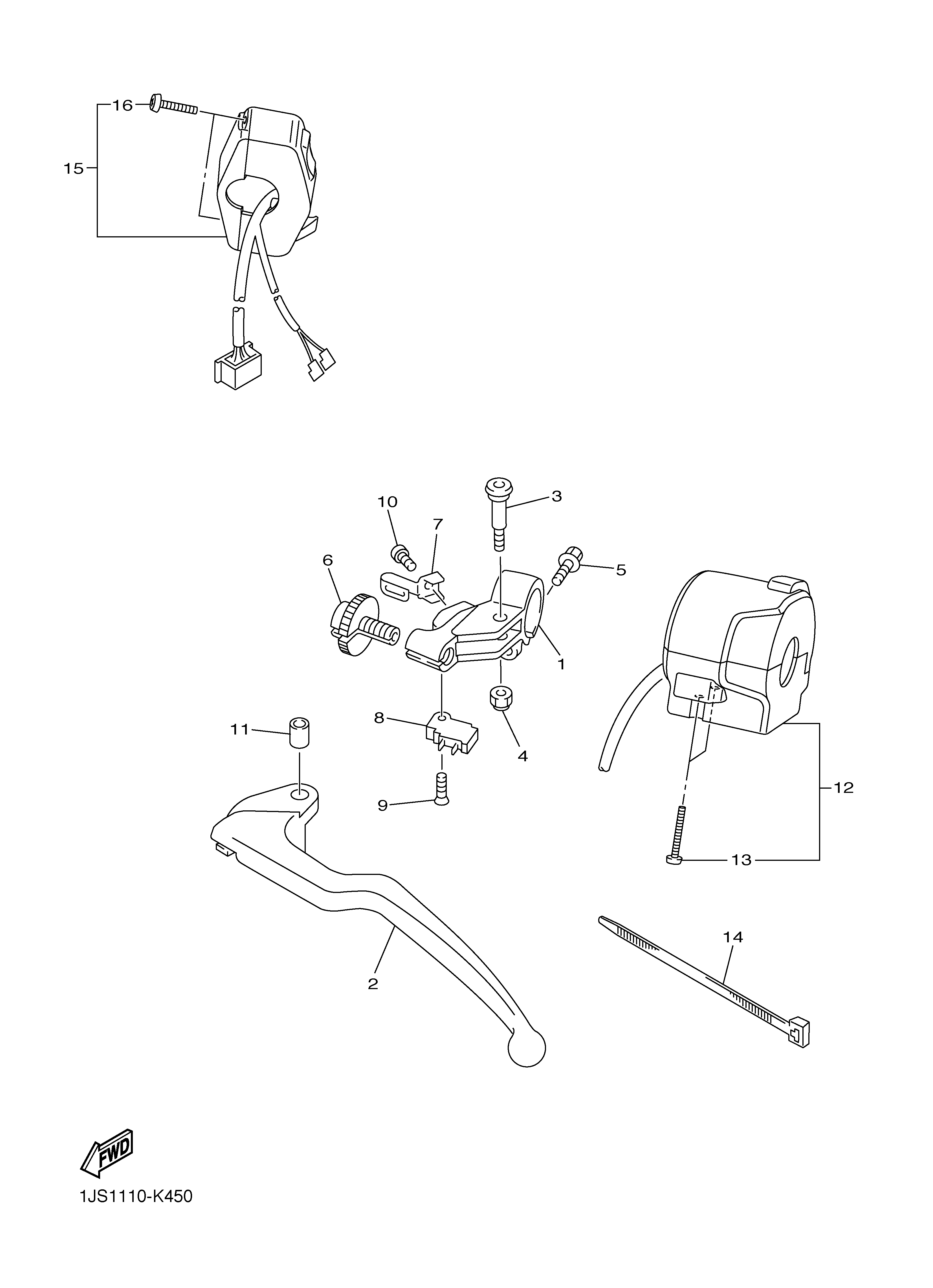 HANDLE SWITCH LEVER ภาพแยกชิ้นส่วน