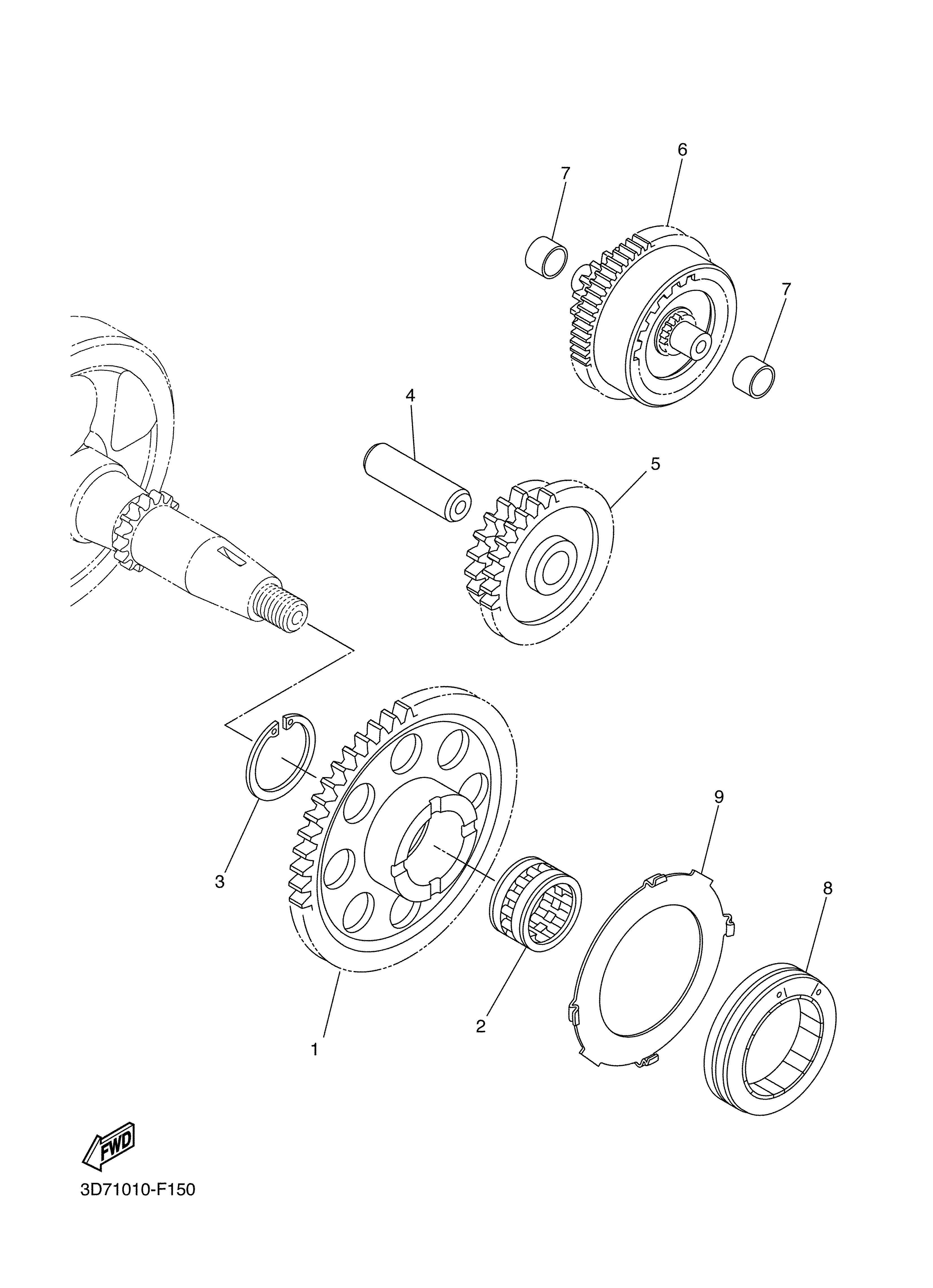 STARTER CLUTCH Exploded diagrams