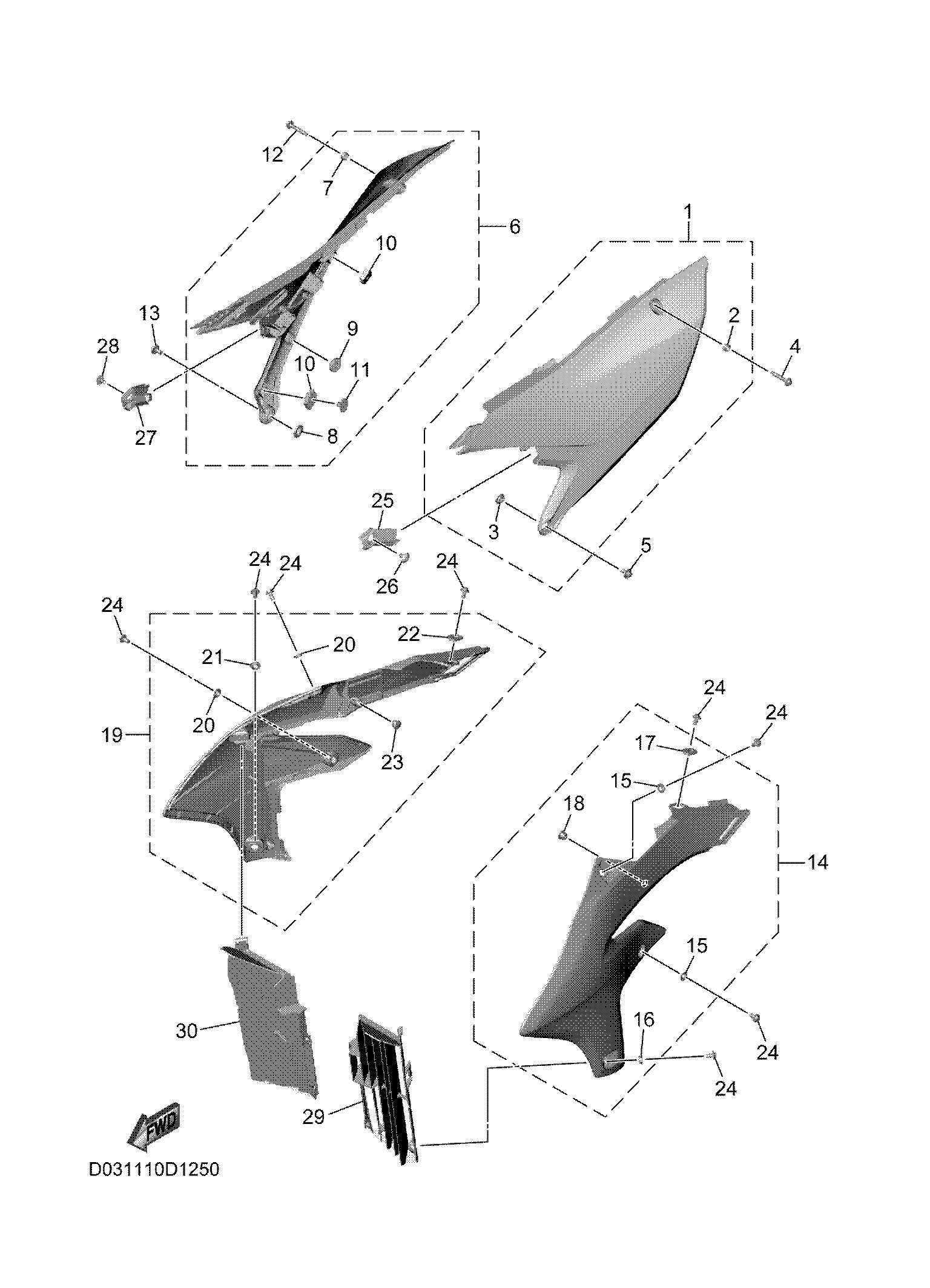 SIDE COVER Diagram terurai