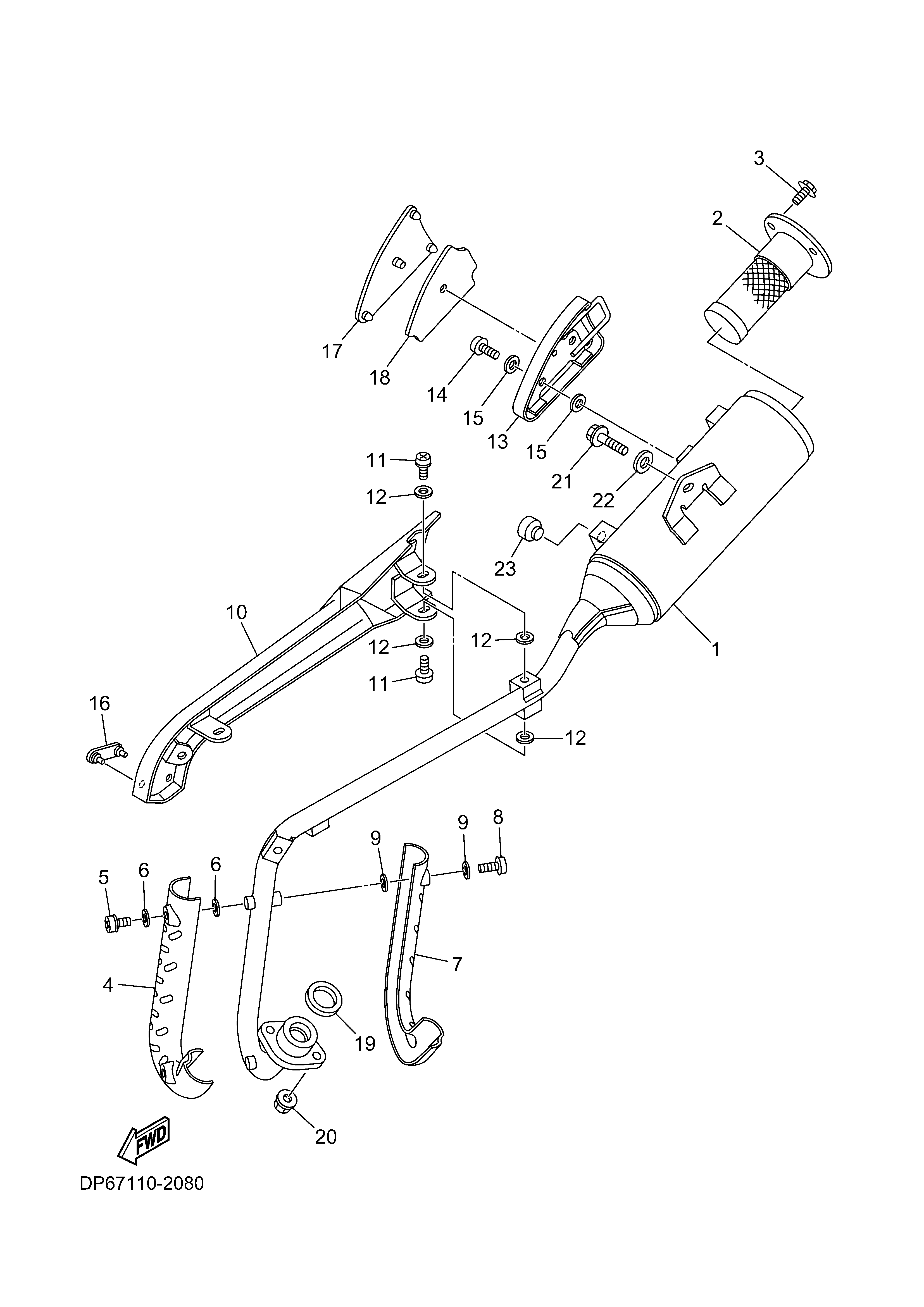 EXHAUST ภาพแยกชิ้นส่วน
