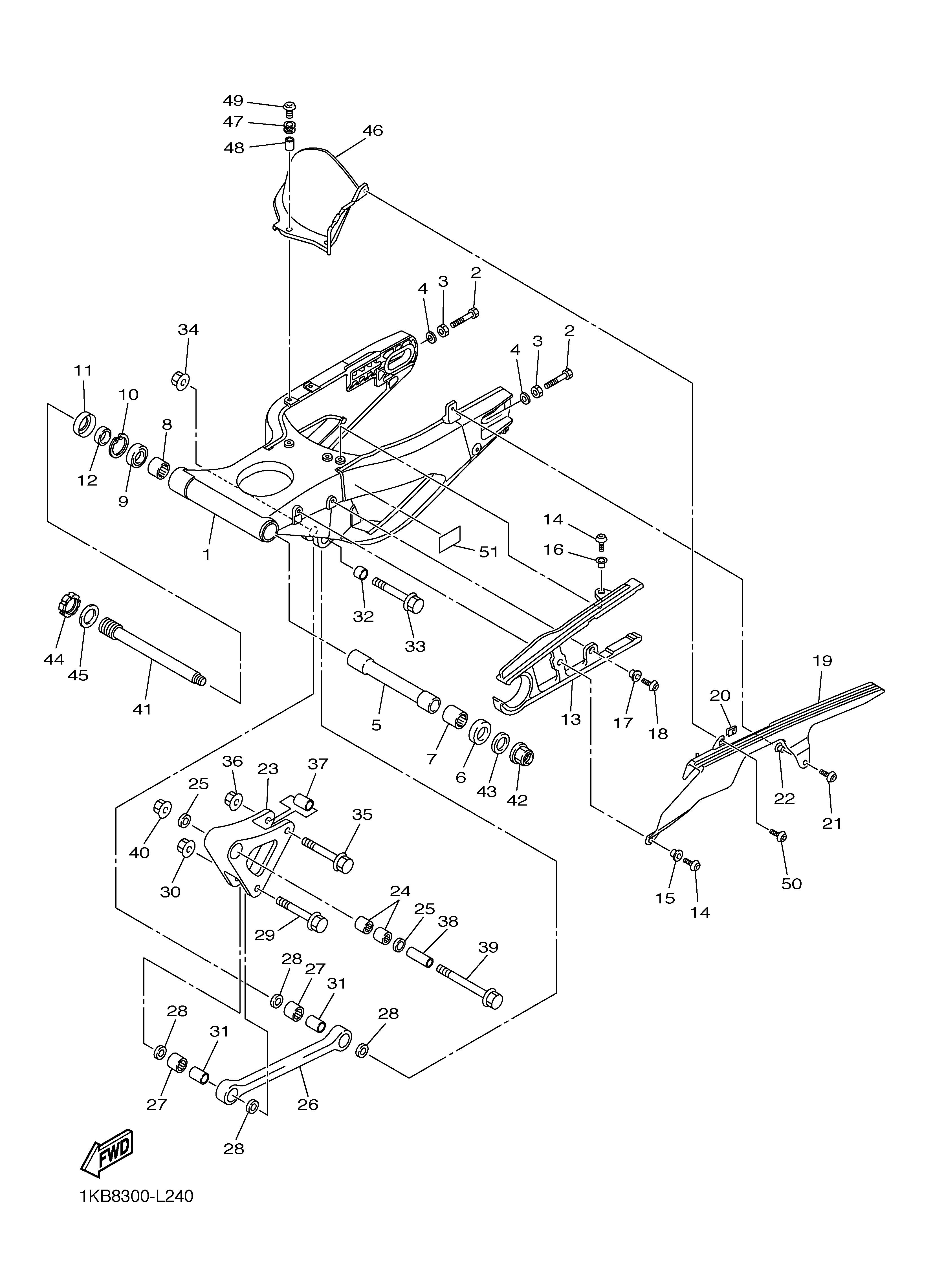 REAR ARM Diagram terurai