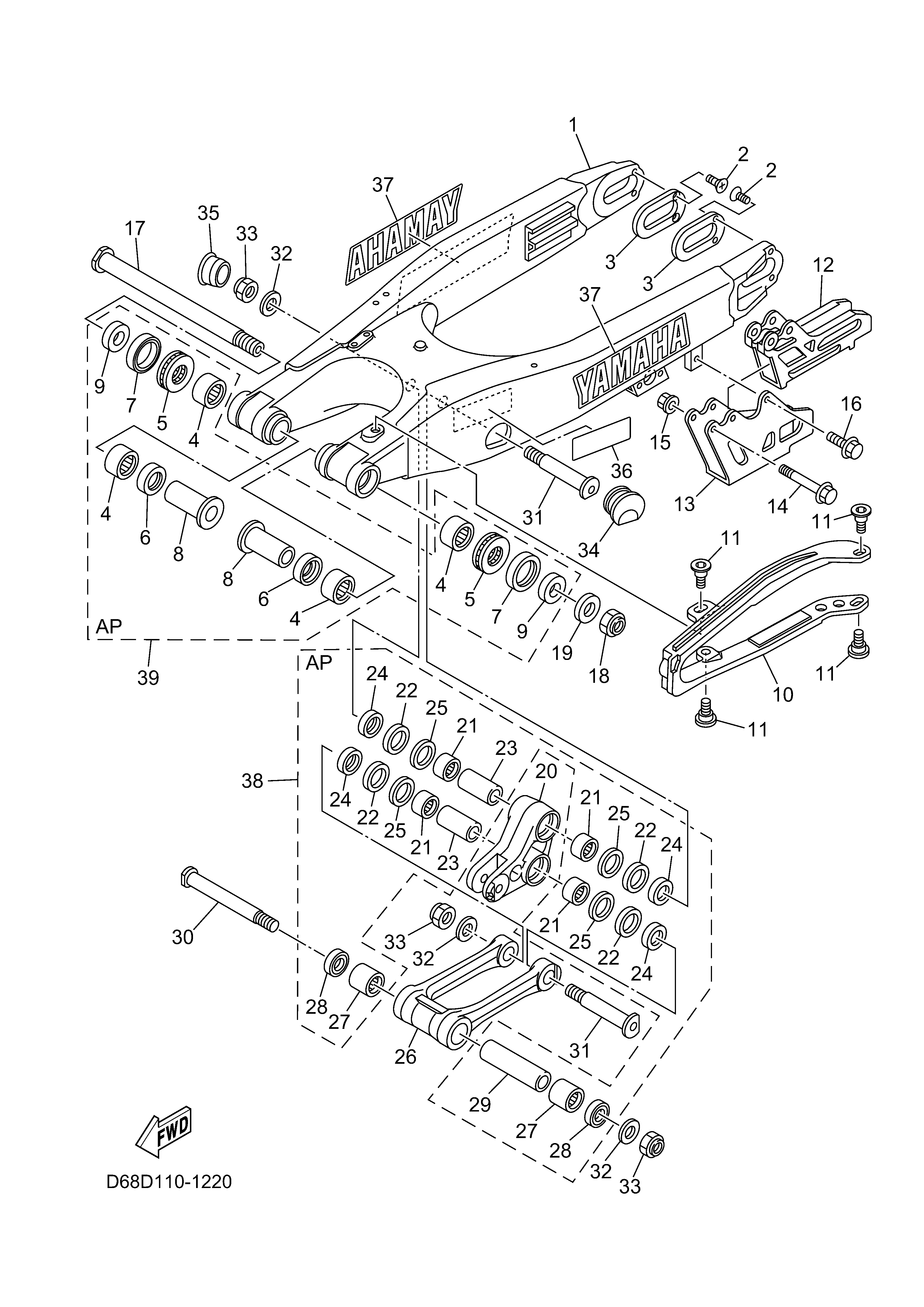 REAR ARM Exploded diagrams