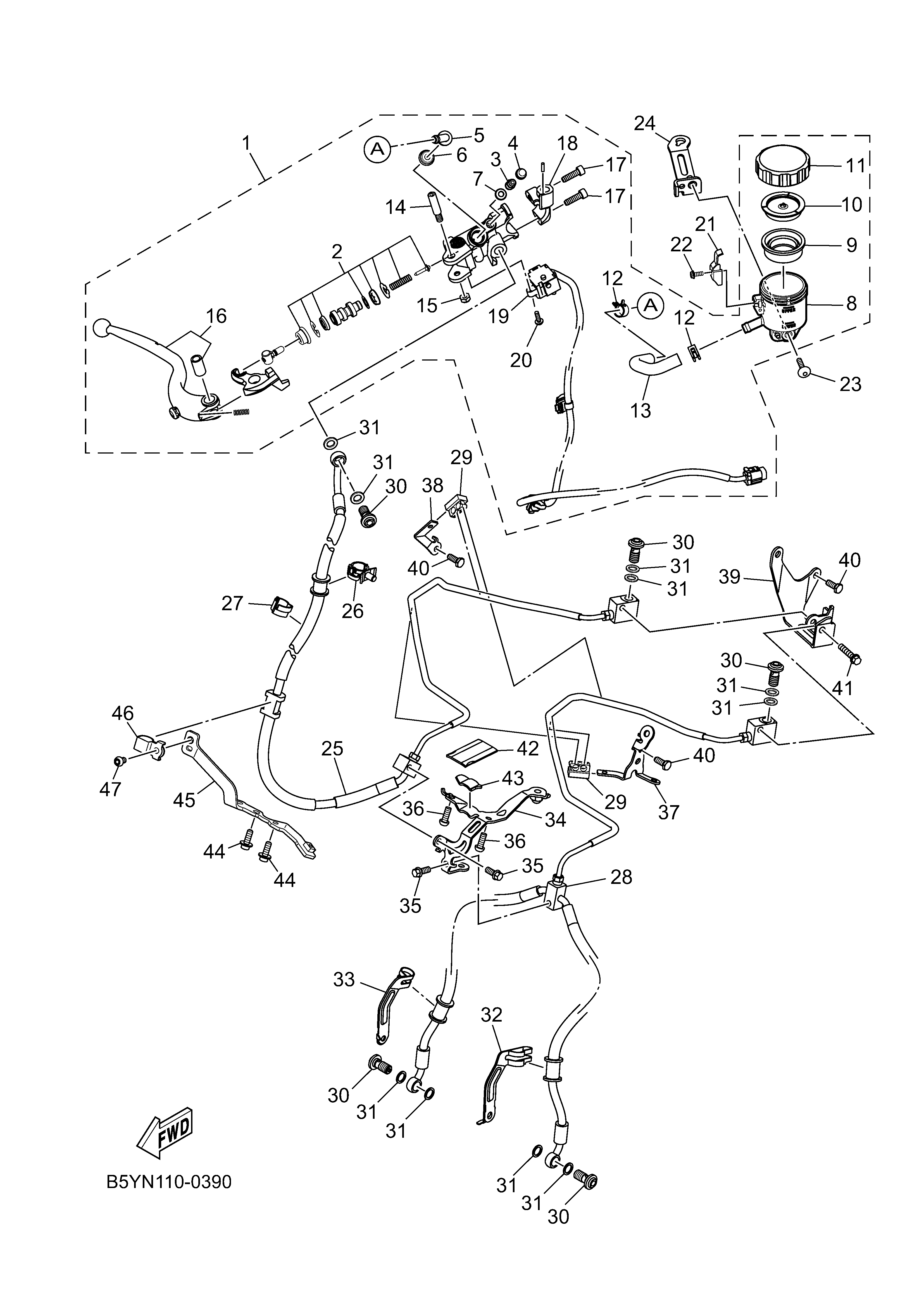 FRONT MASTER CYLINDER 爆炸图