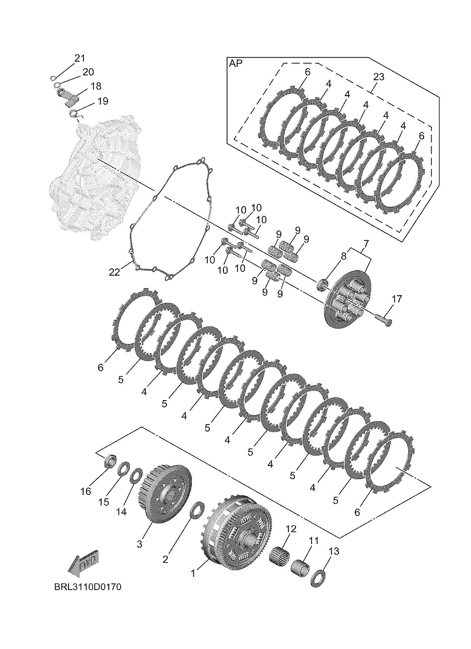 CLUTCH ภาพแยกชิ้นส่วน