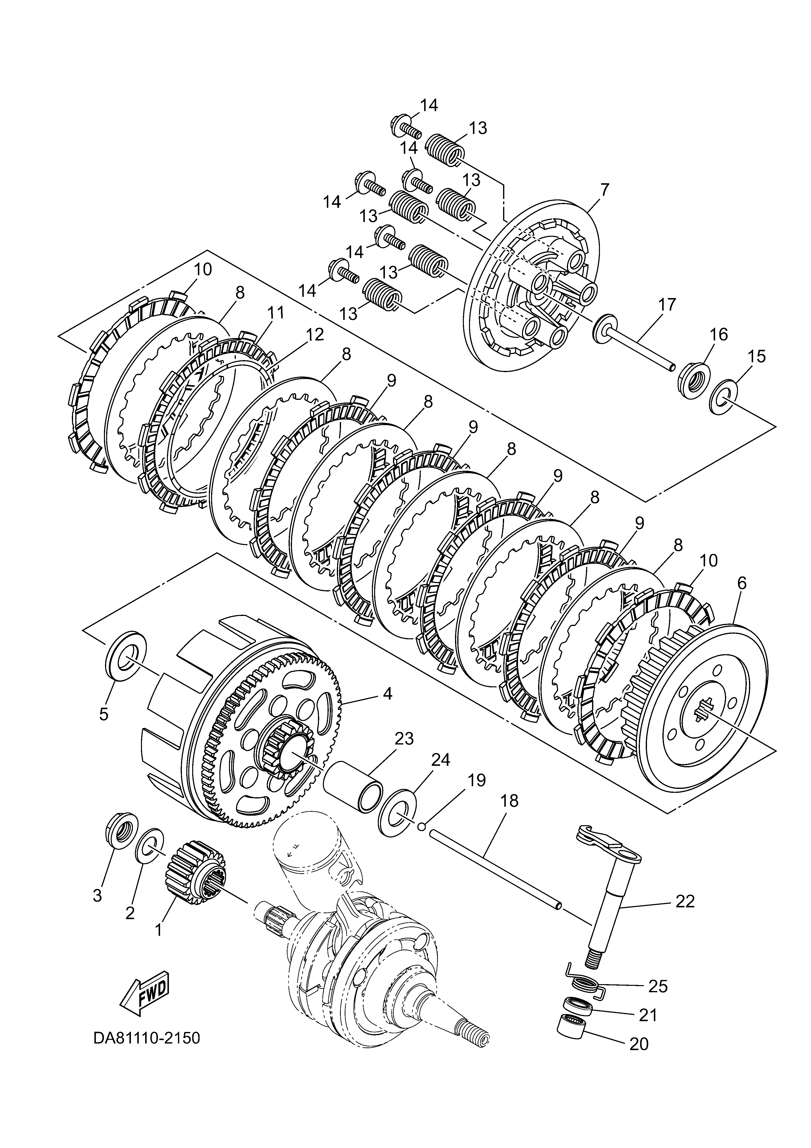 CLUTCH Exploded diagrams