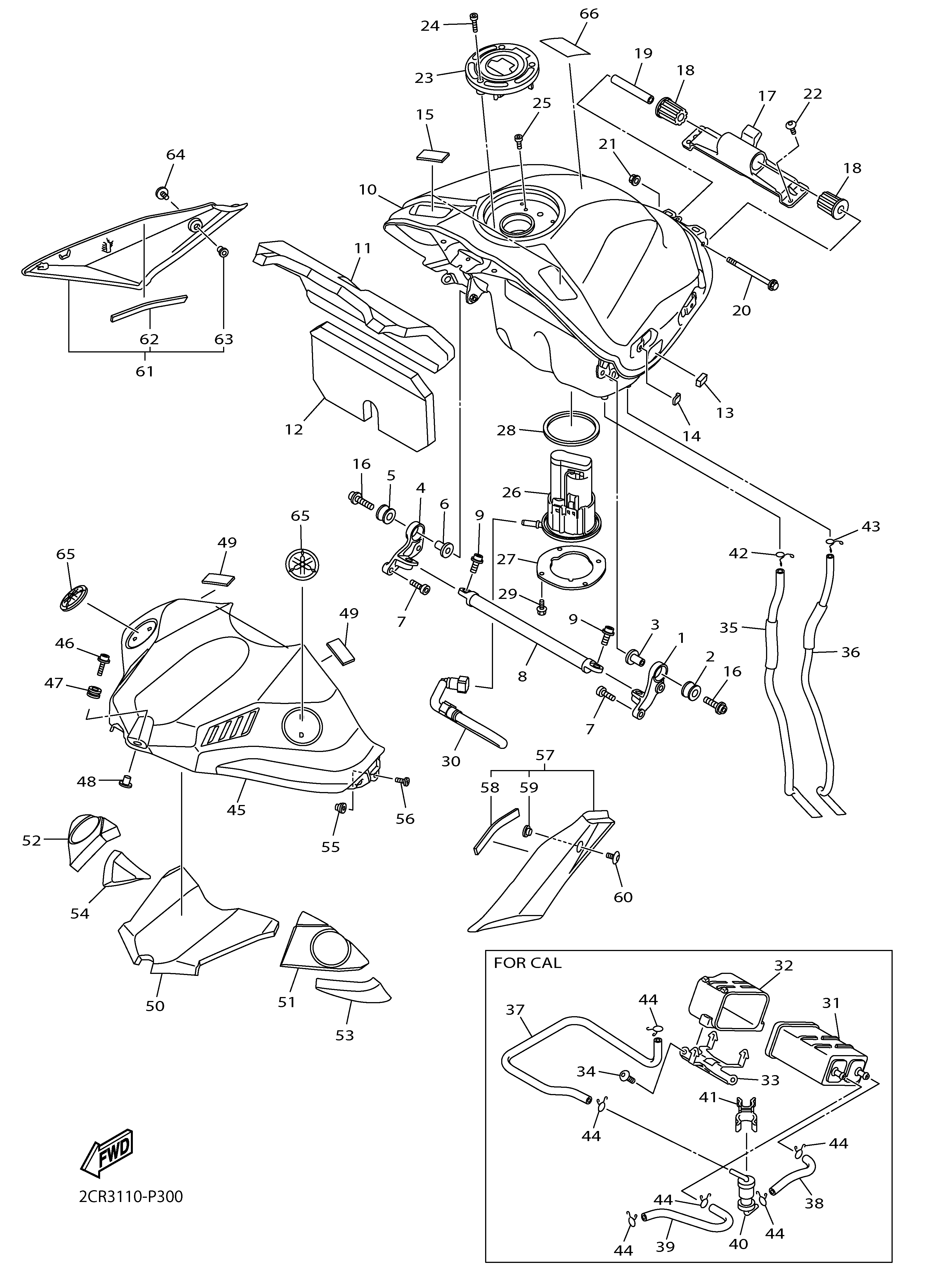 FUEL TANK Diagram terurai